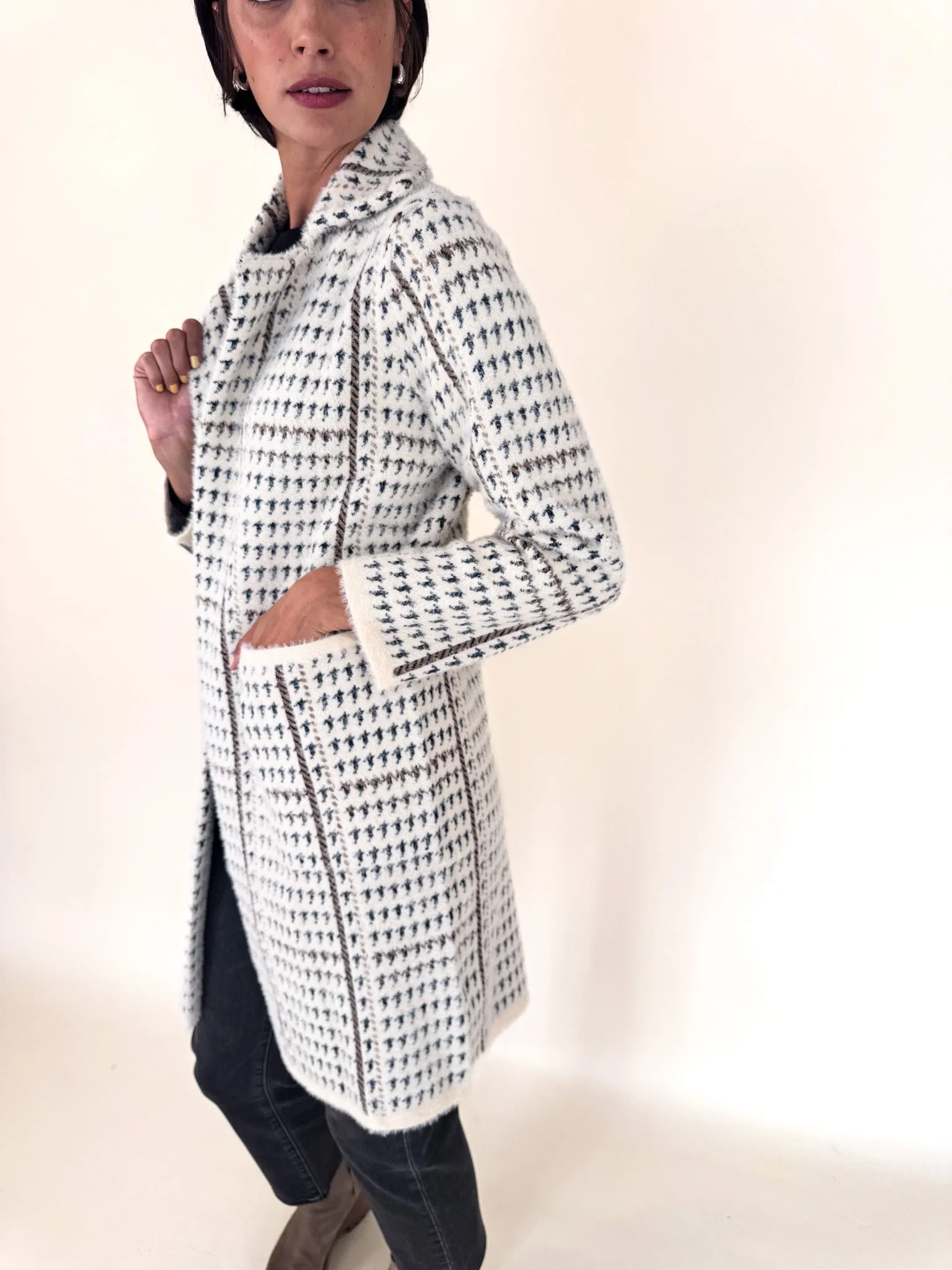 Marceau Houndstooth Coat