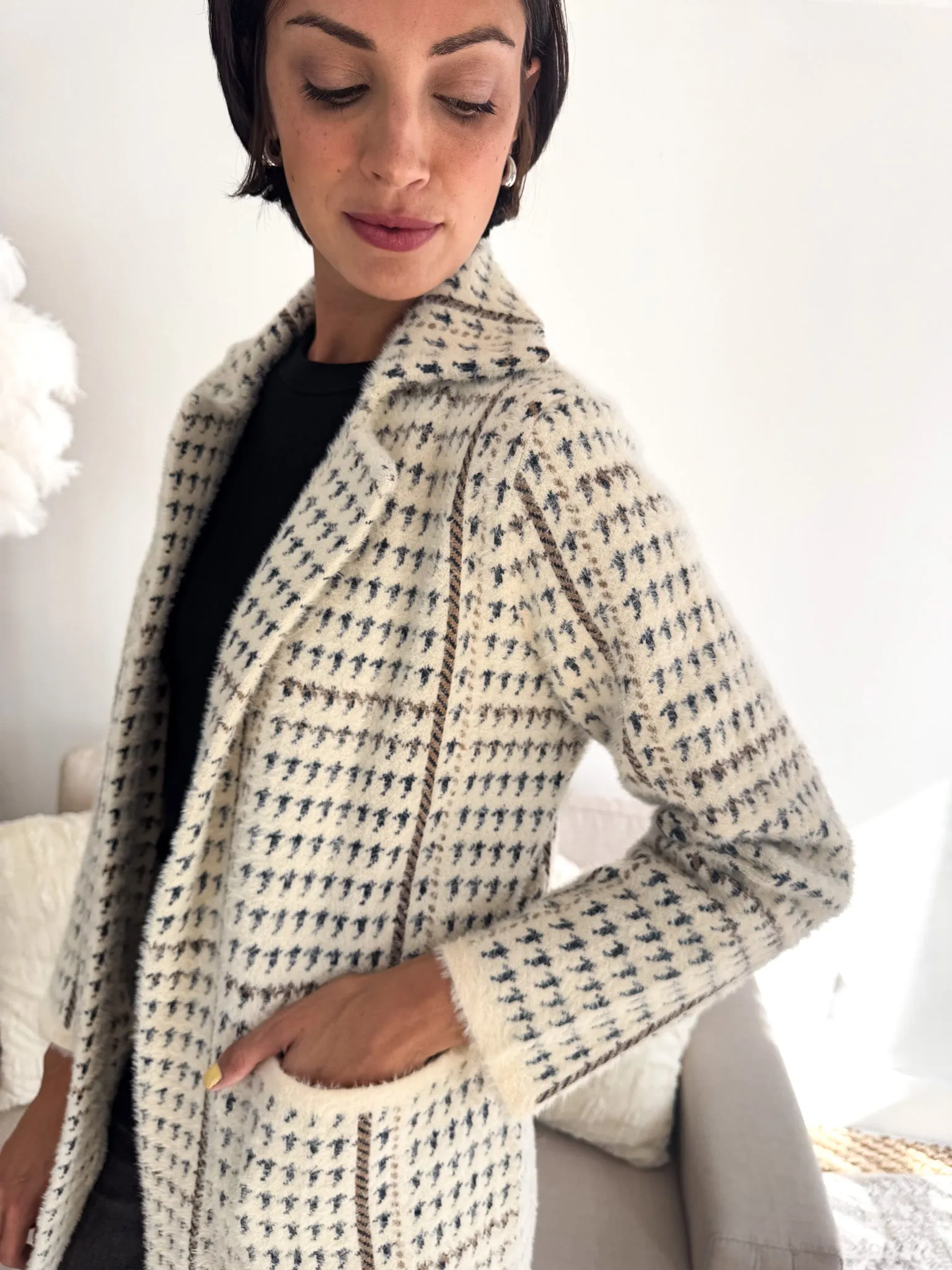 Marceau Houndstooth Coat