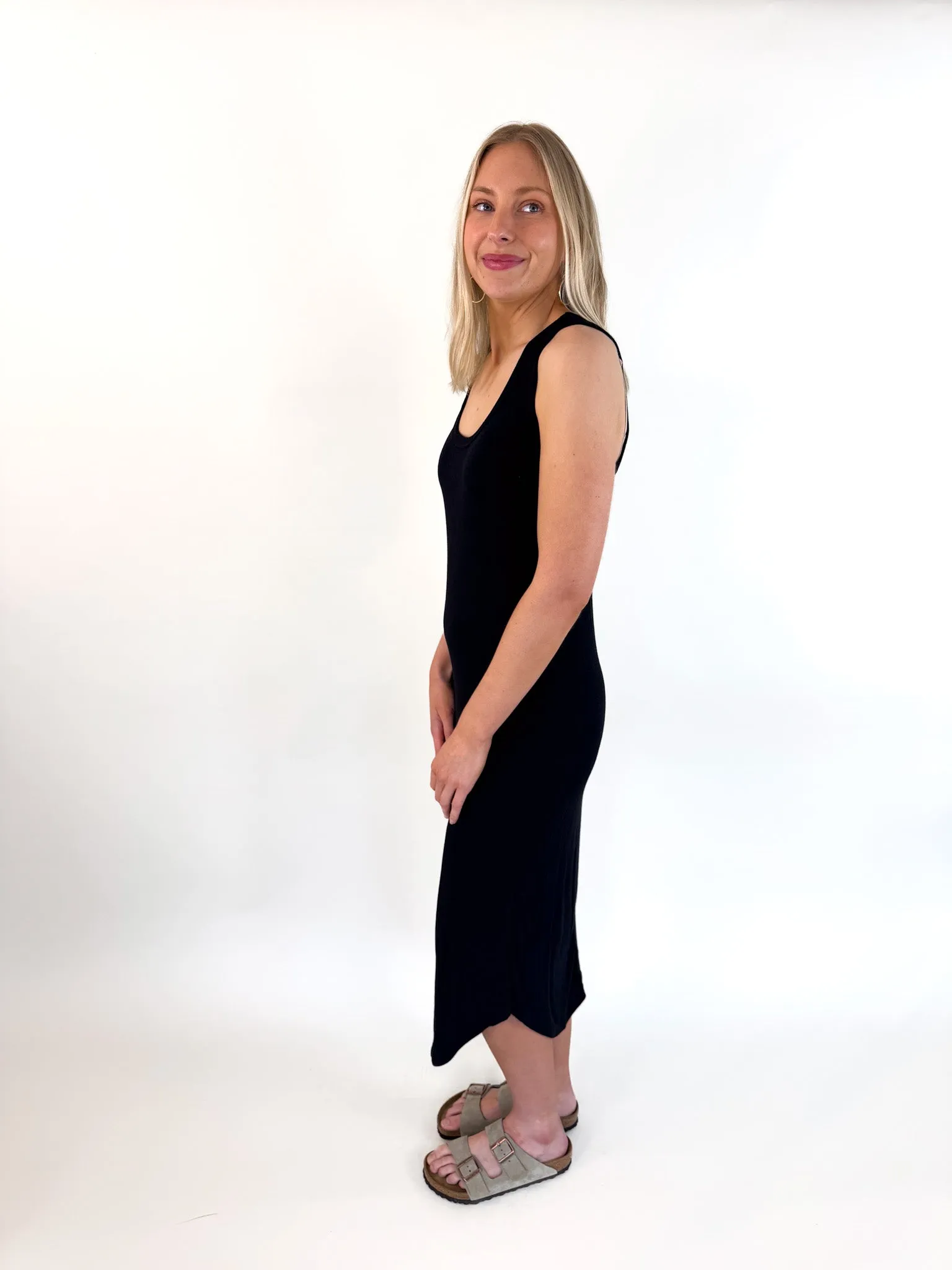 Margie Sleeveless Racerback Midi Dress