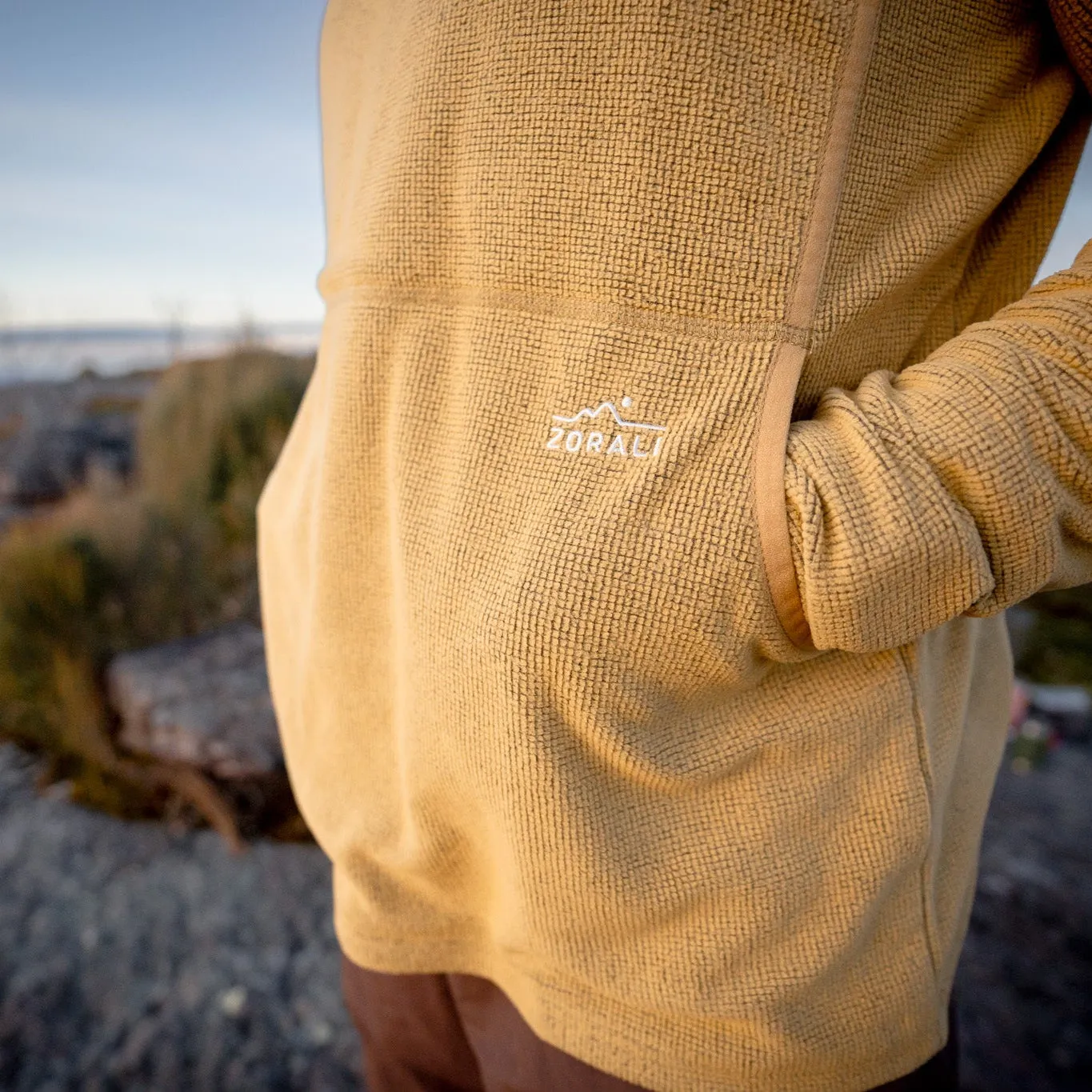 Mens Air-Grid Fleece Mustard