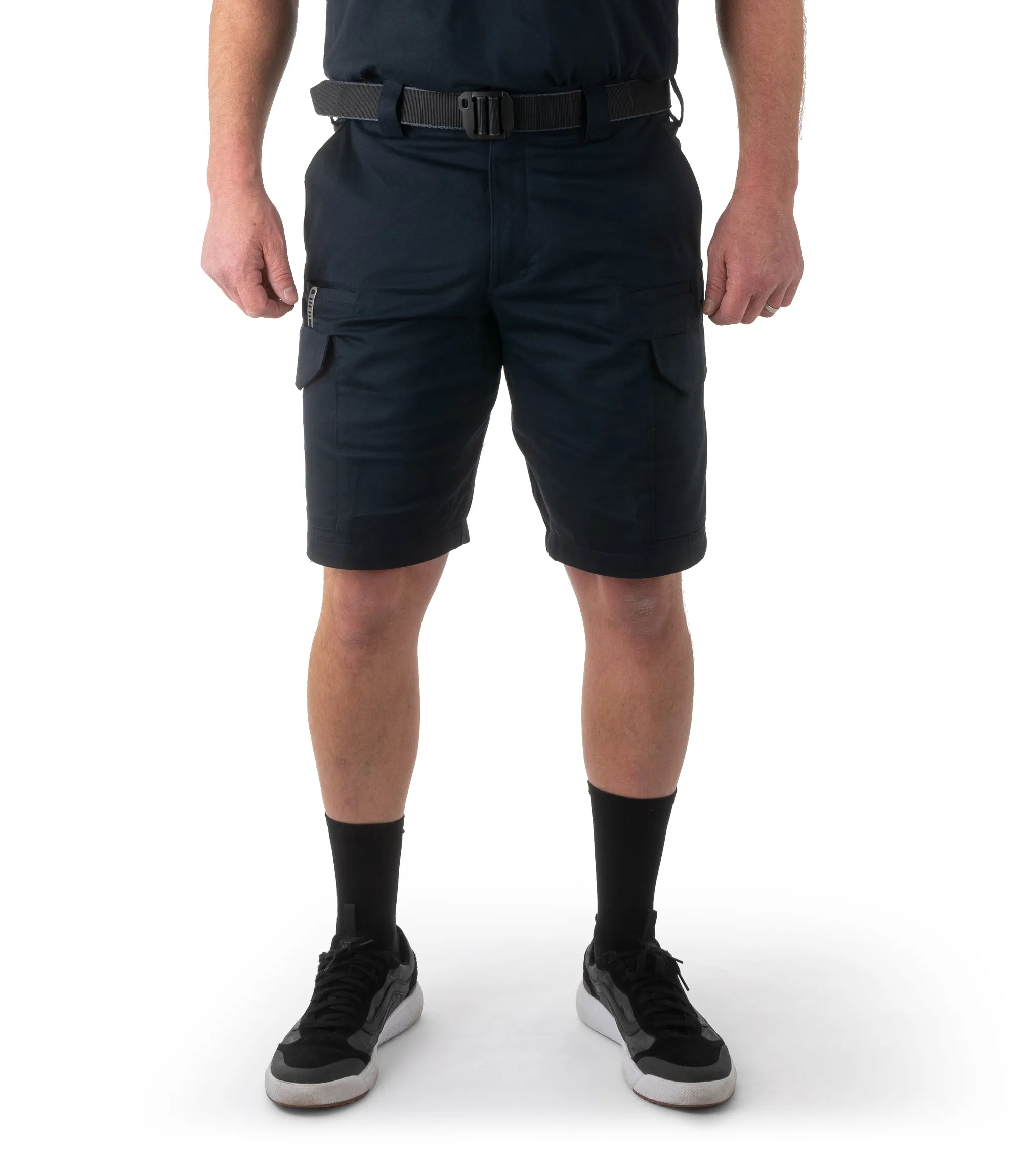 Front of Men's Cotton Station Cargo Short in Midnight Navy |color_midnight navy