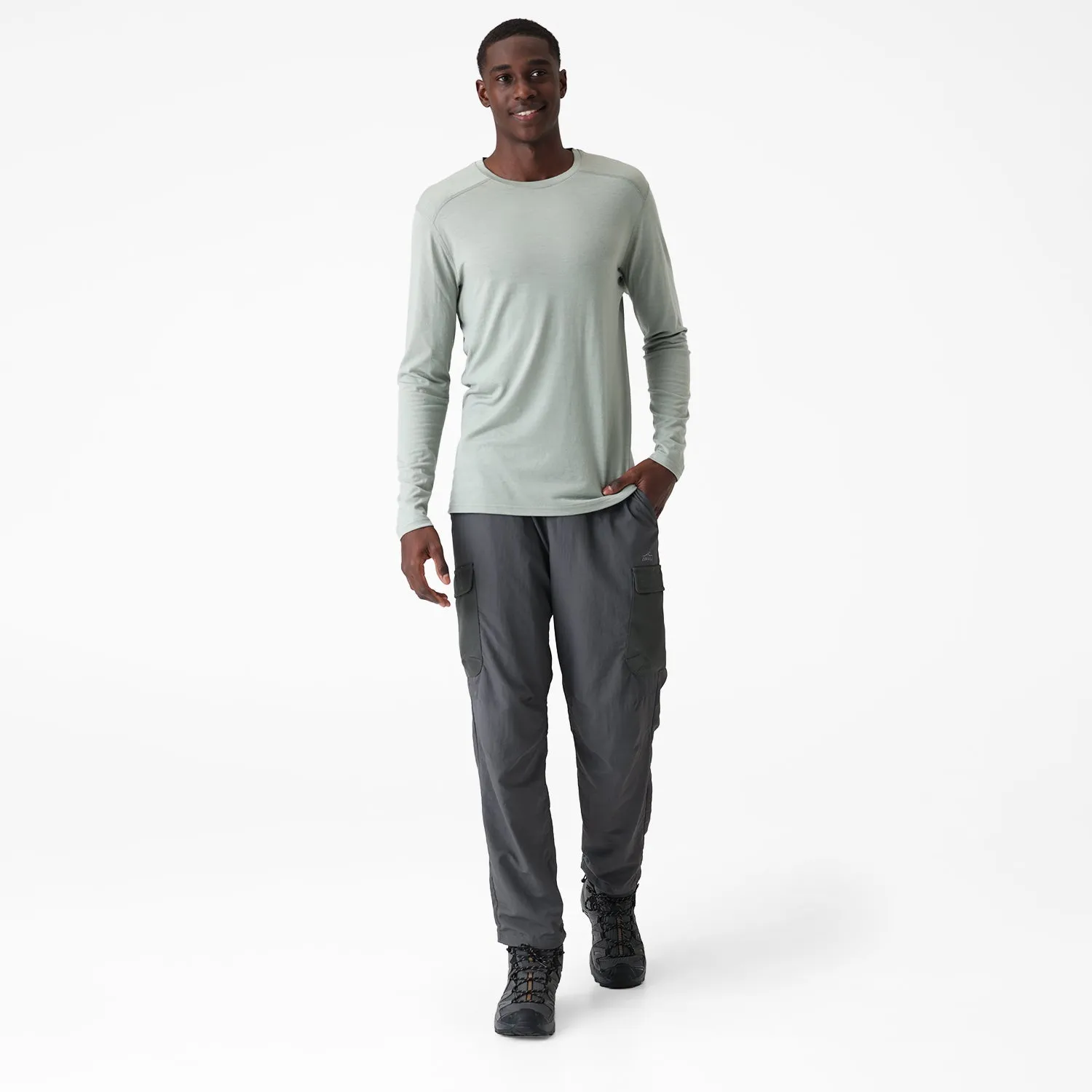 Mens Merino LS Base Layer Fog