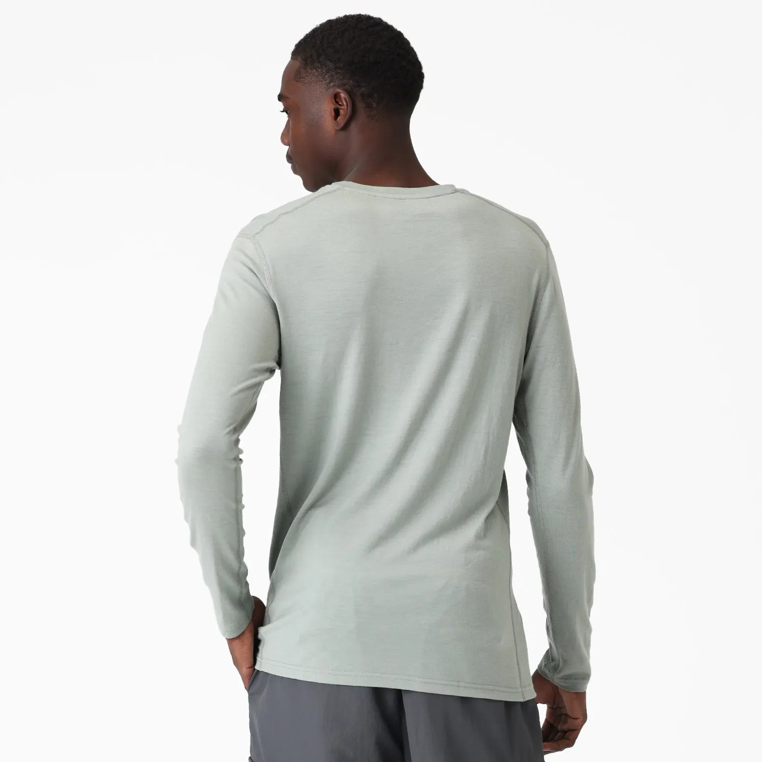 Mens Merino LS Base Layer Fog