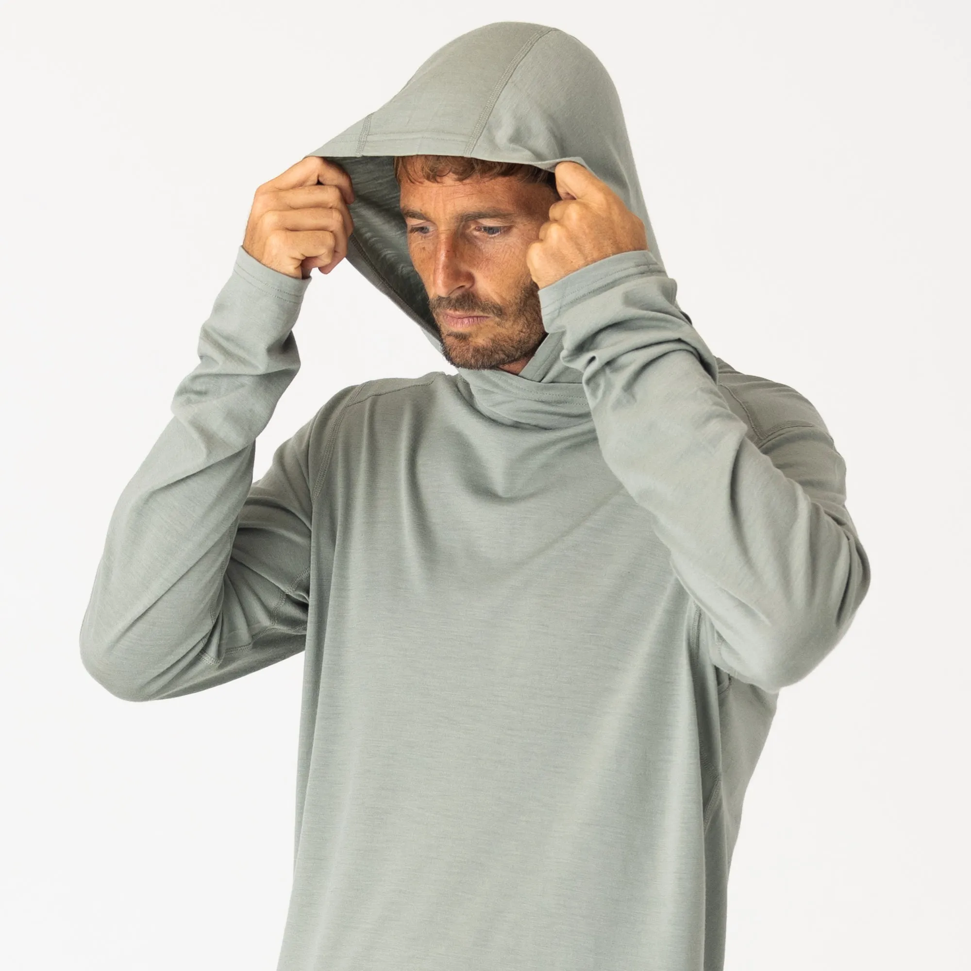 Mens Merino LS Hoody Fog