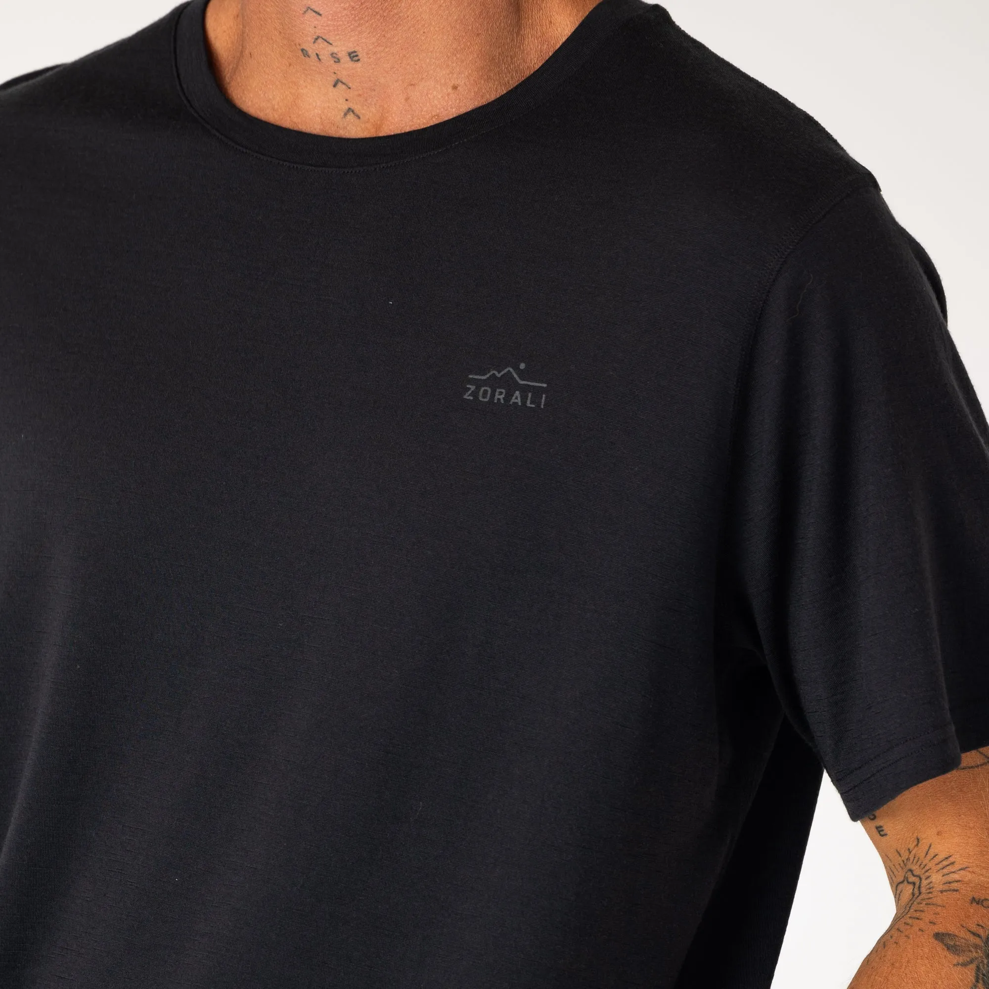 Mens Merino T-Shirt Charcoal