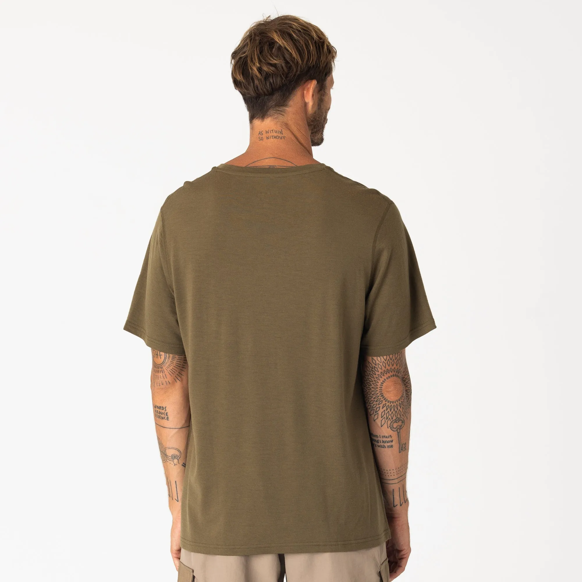 Mens Merino T-Shirt Olive
