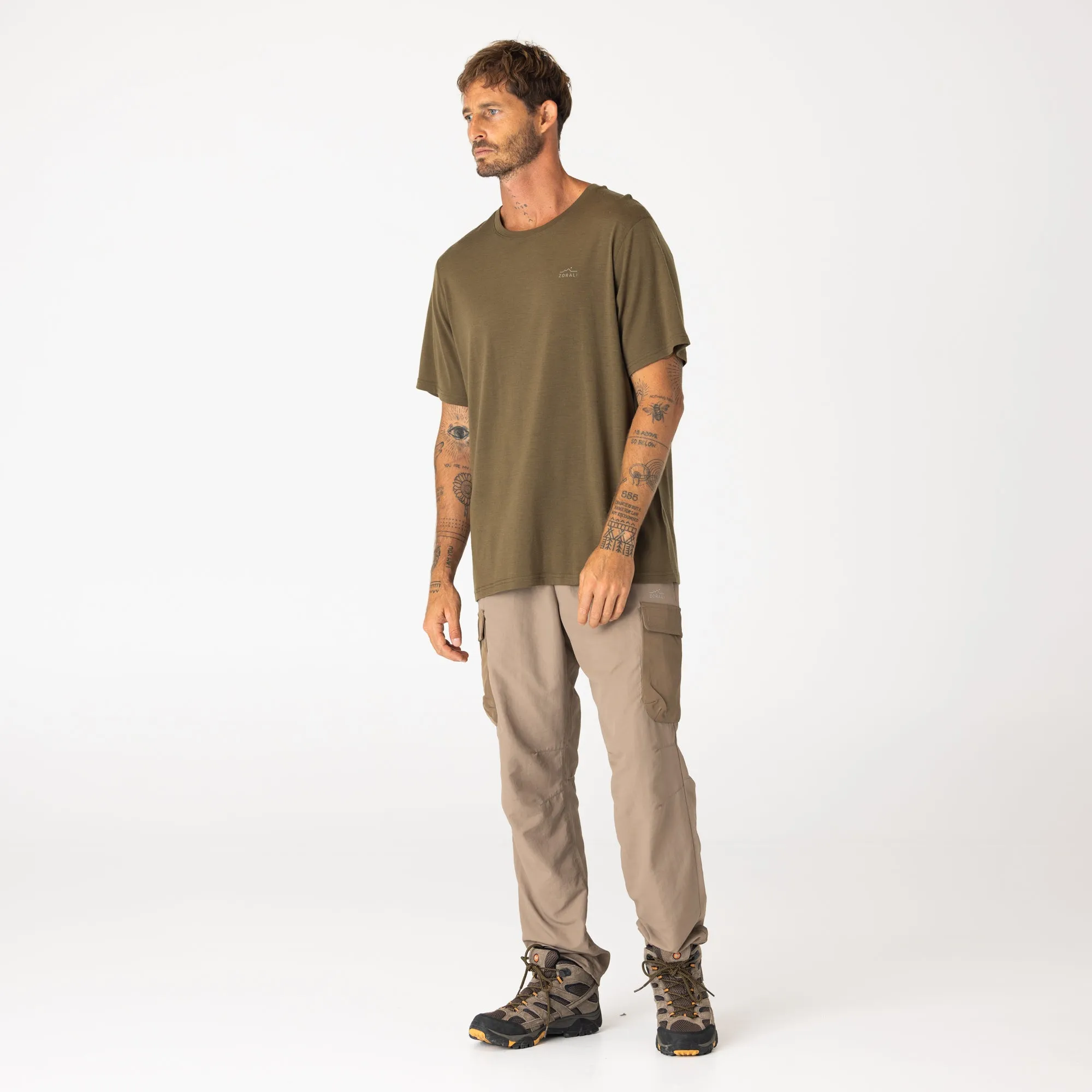 Mens Merino T-Shirt Olive