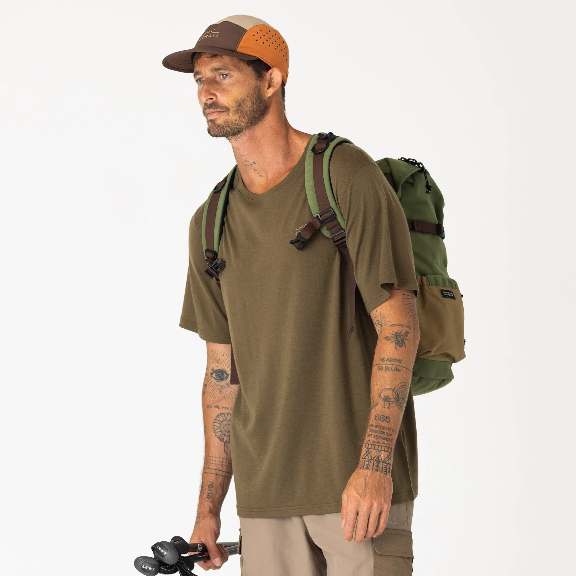 Mens Merino T-Shirt Olive