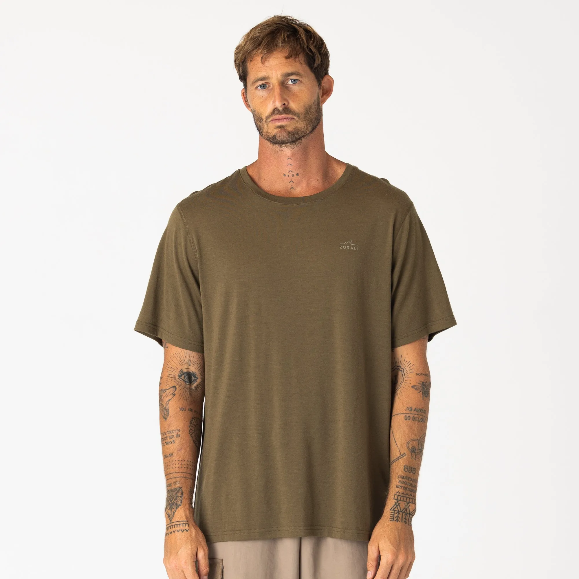 Mens Merino T-Shirt Olive