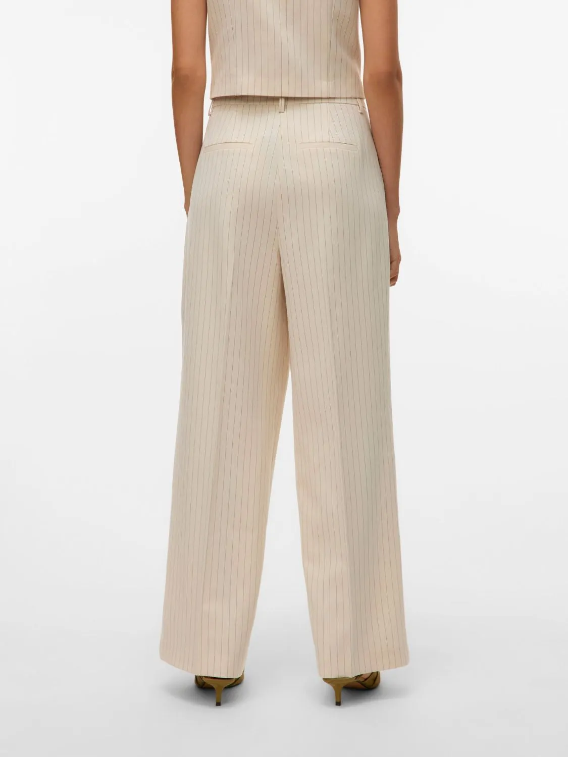 Pinstripe Wide Fit Tailored Pants