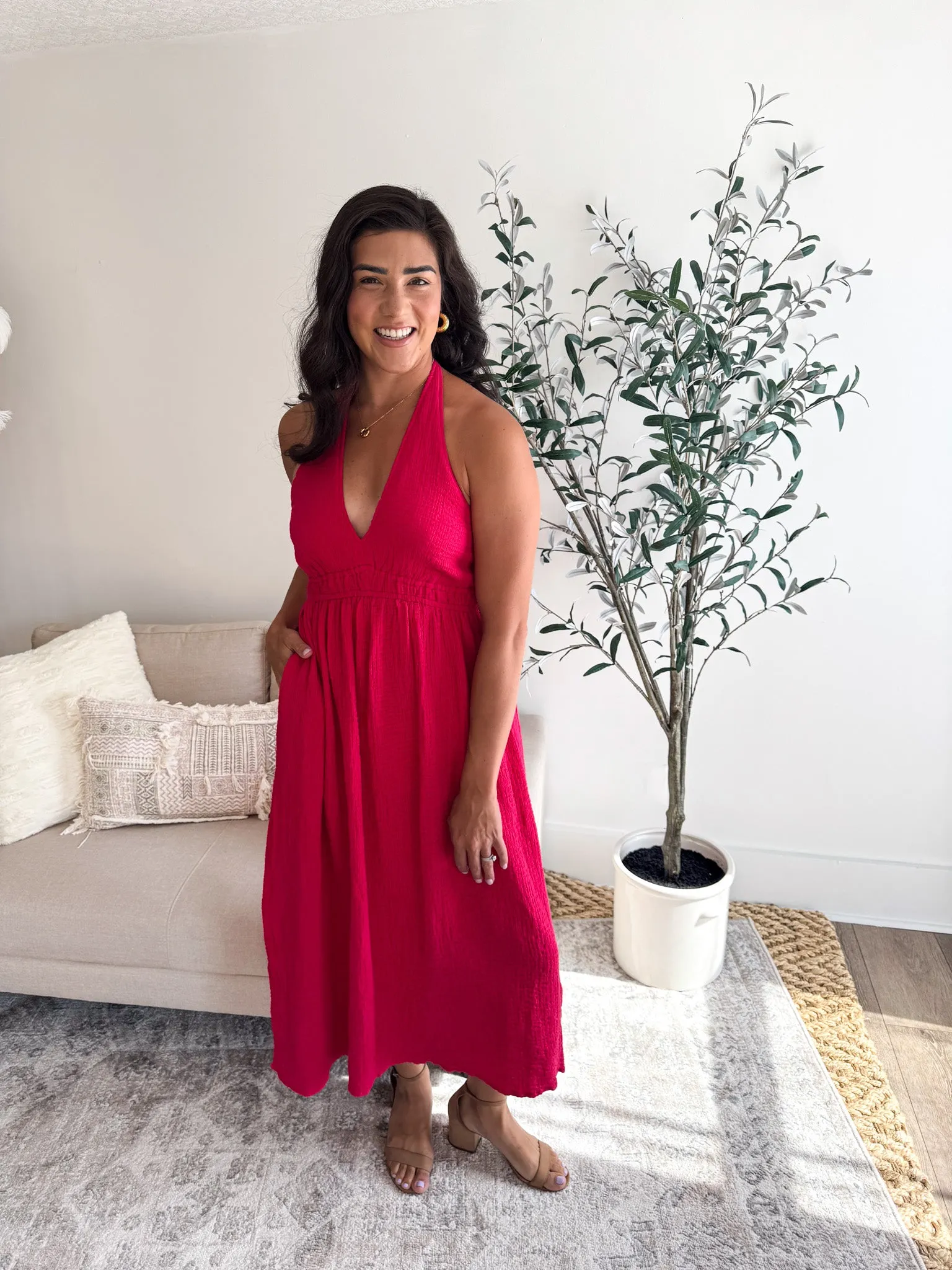 Piper Cranberry Dress