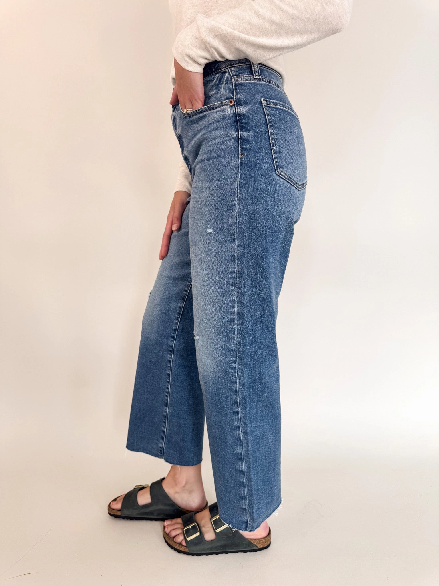 Pleaser High Rise Wide Awake Denim