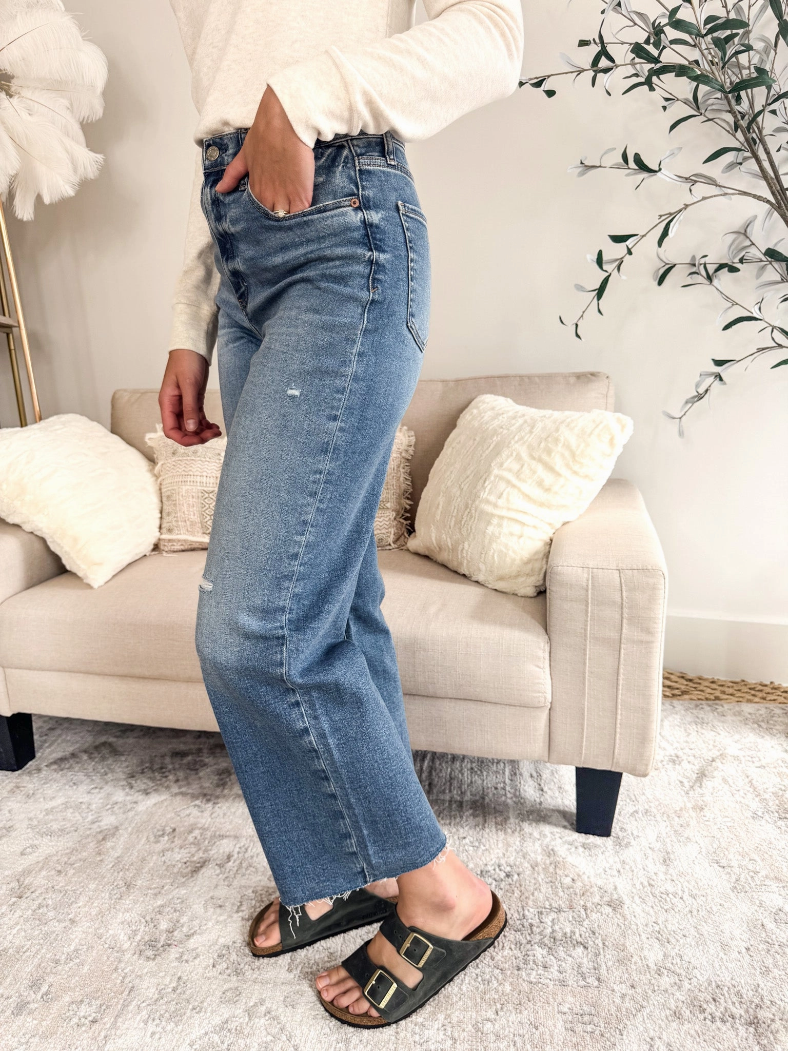 Pleaser High Rise Wide Awake Denim