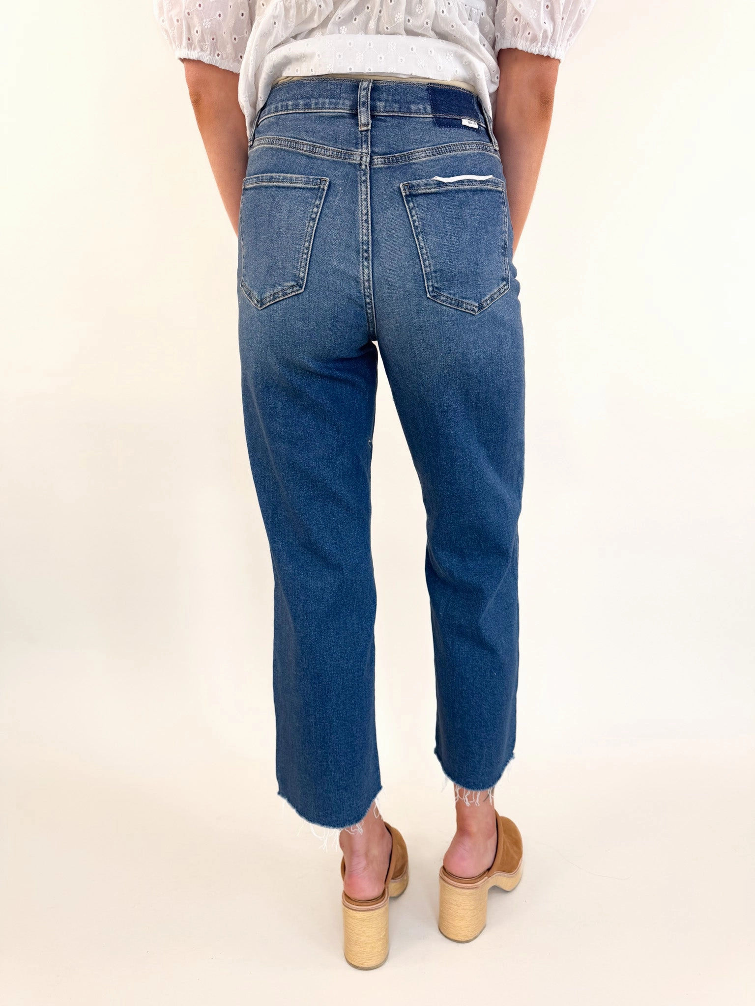 Pleaser Uptown High Rise Wide Ankle Denim