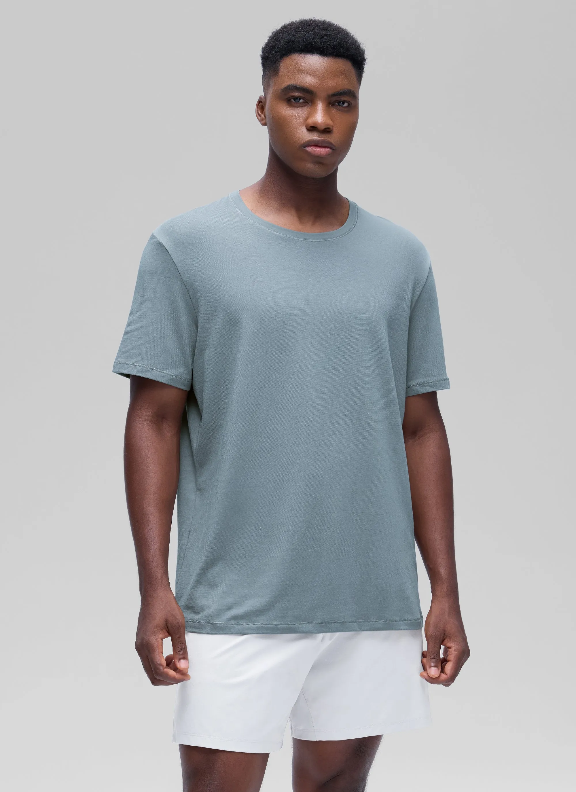 Poly Cotton-Blend Lightweight Short Sleeve
