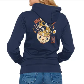 Bold Graphics Neutral Colors Ramen Cat Head