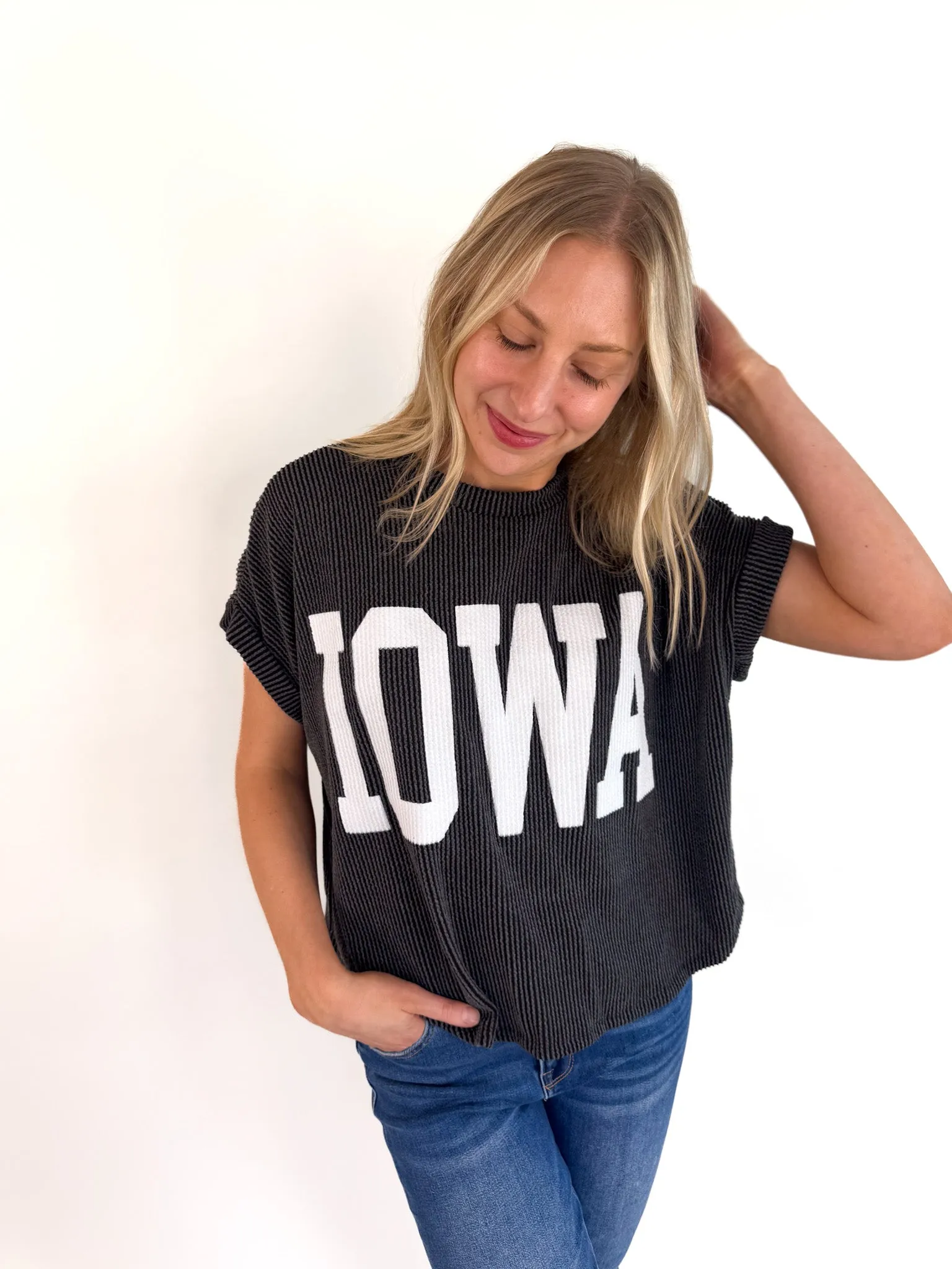 Ribbed IOWA Tee