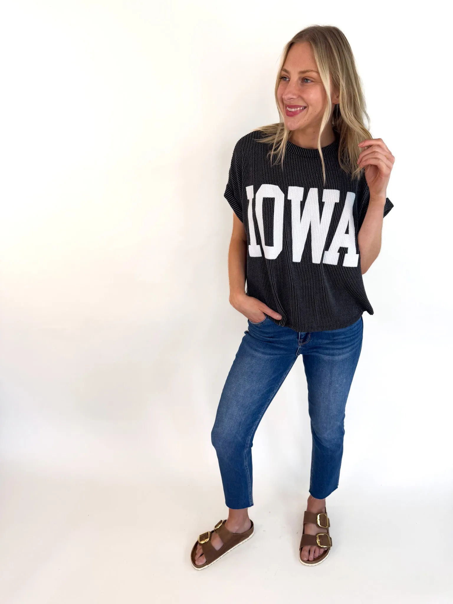 Ribbed IOWA Tee