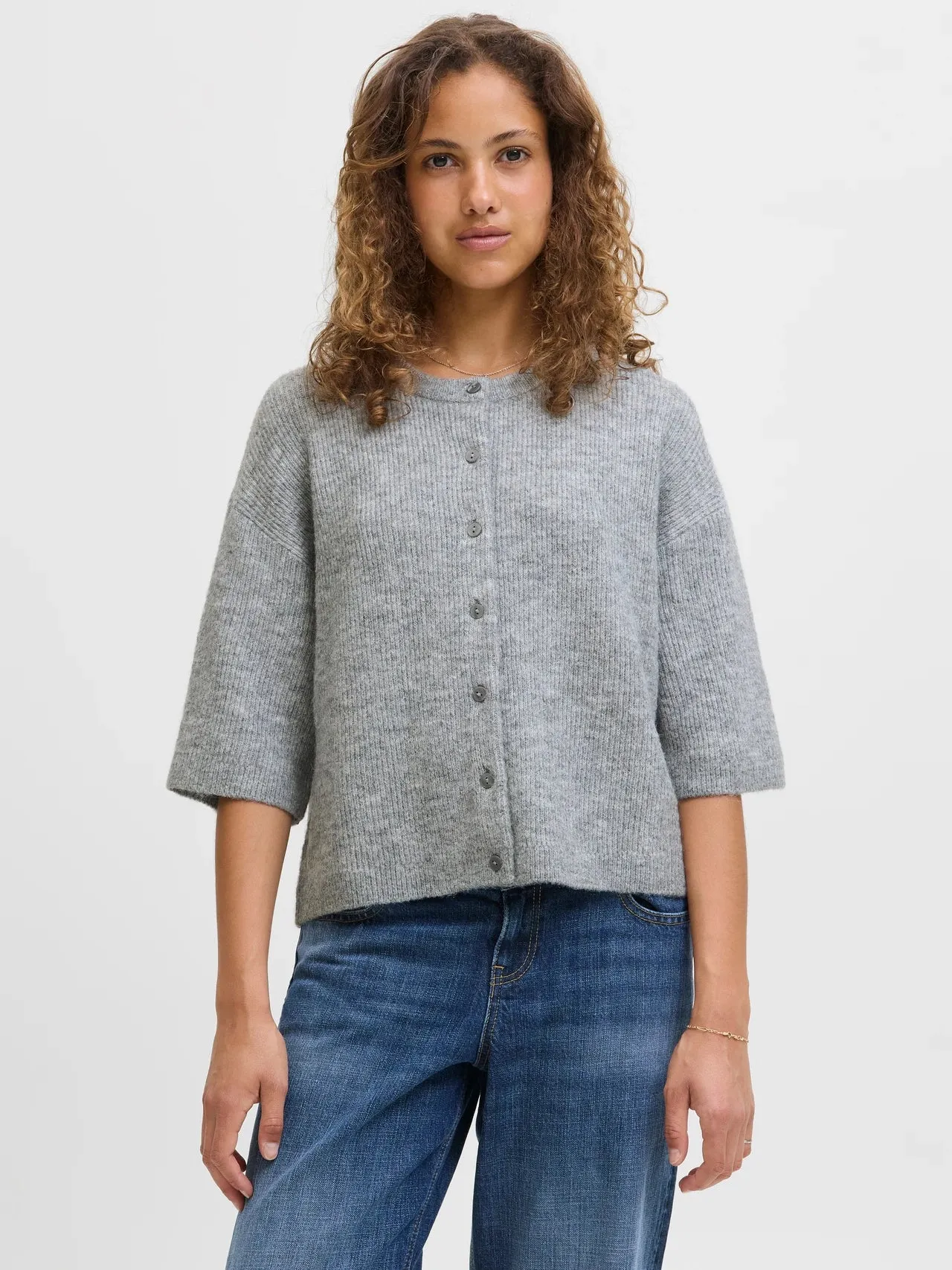 Short Sleeved Knit Cardigan