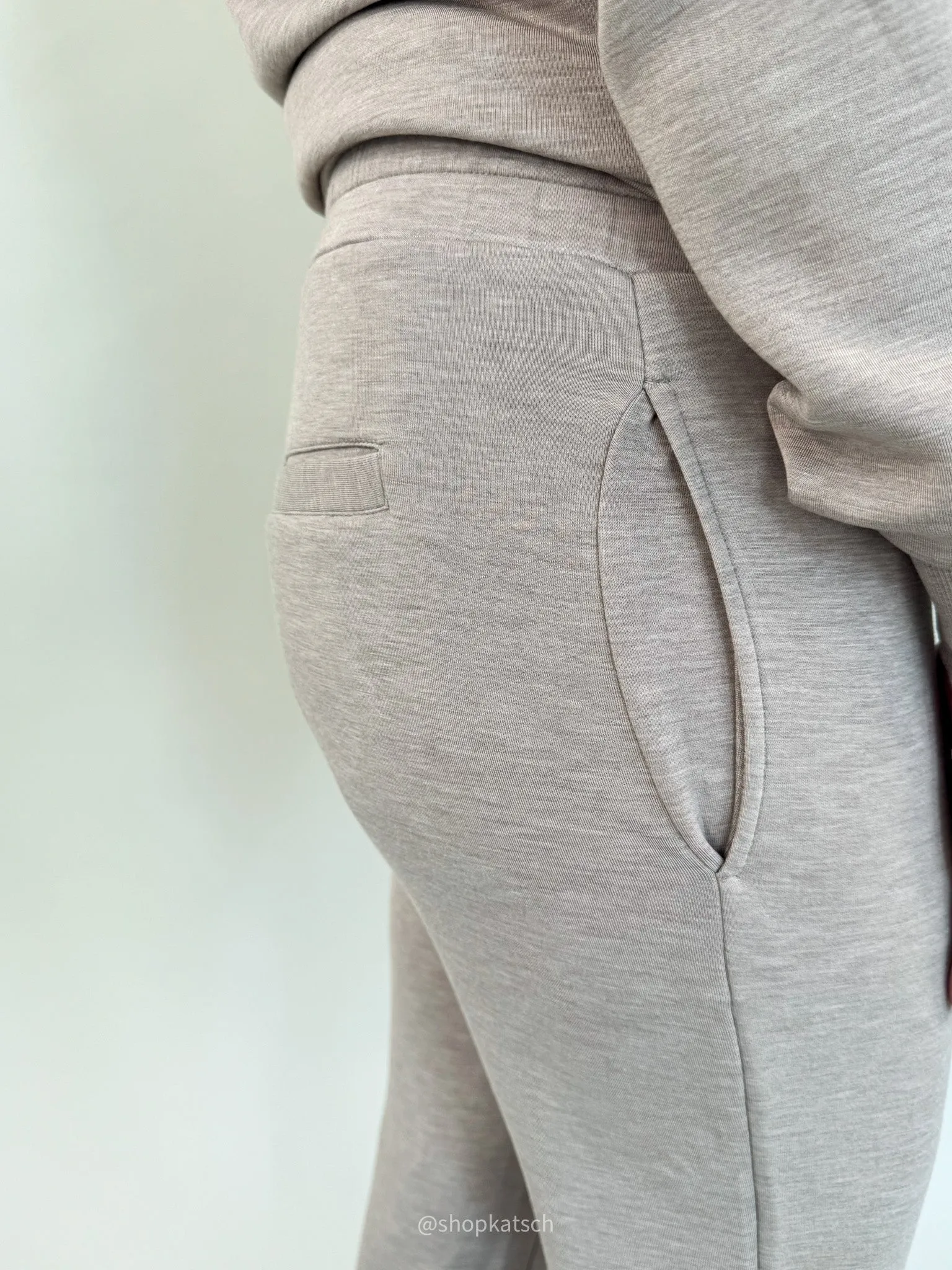 Slim Cuff Taupe Marl Pant