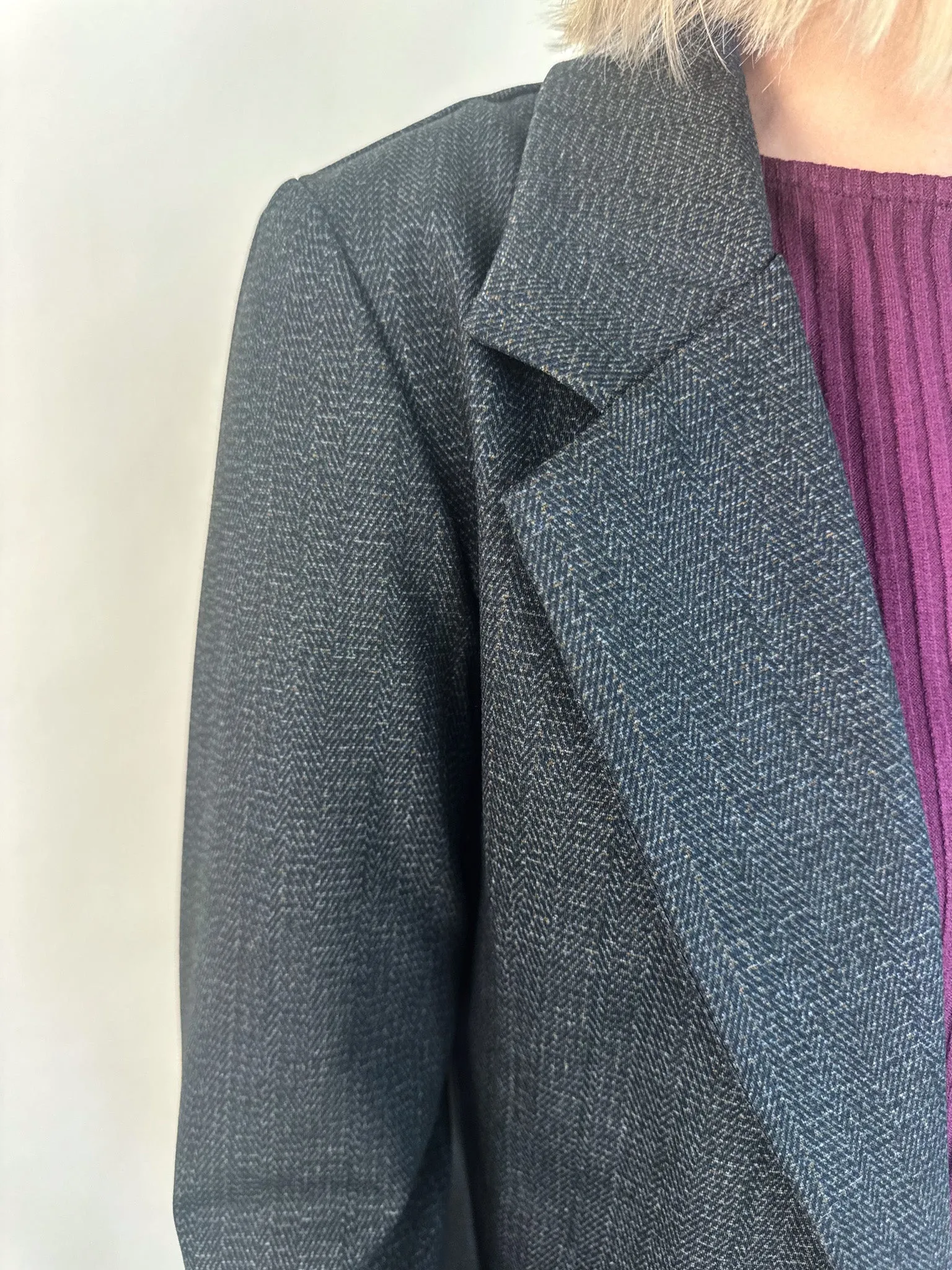 Smoky Charcoal Fitted Blazer