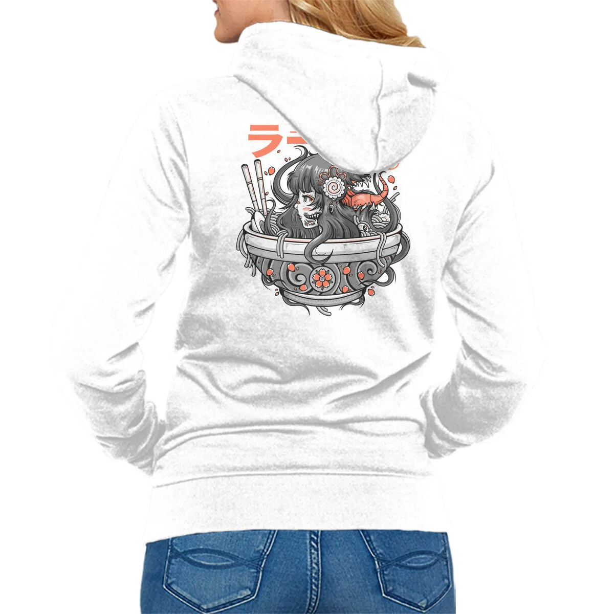 Warm Hoodie Ramen Yokai Girl