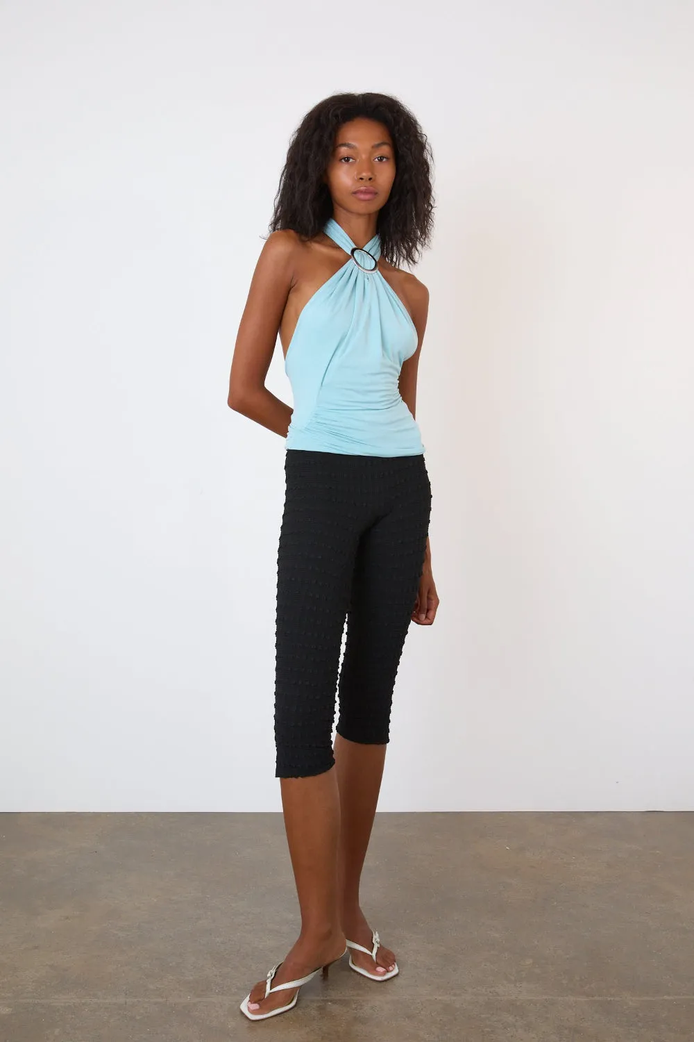 The Amelia Halter Top, Pale Aqua