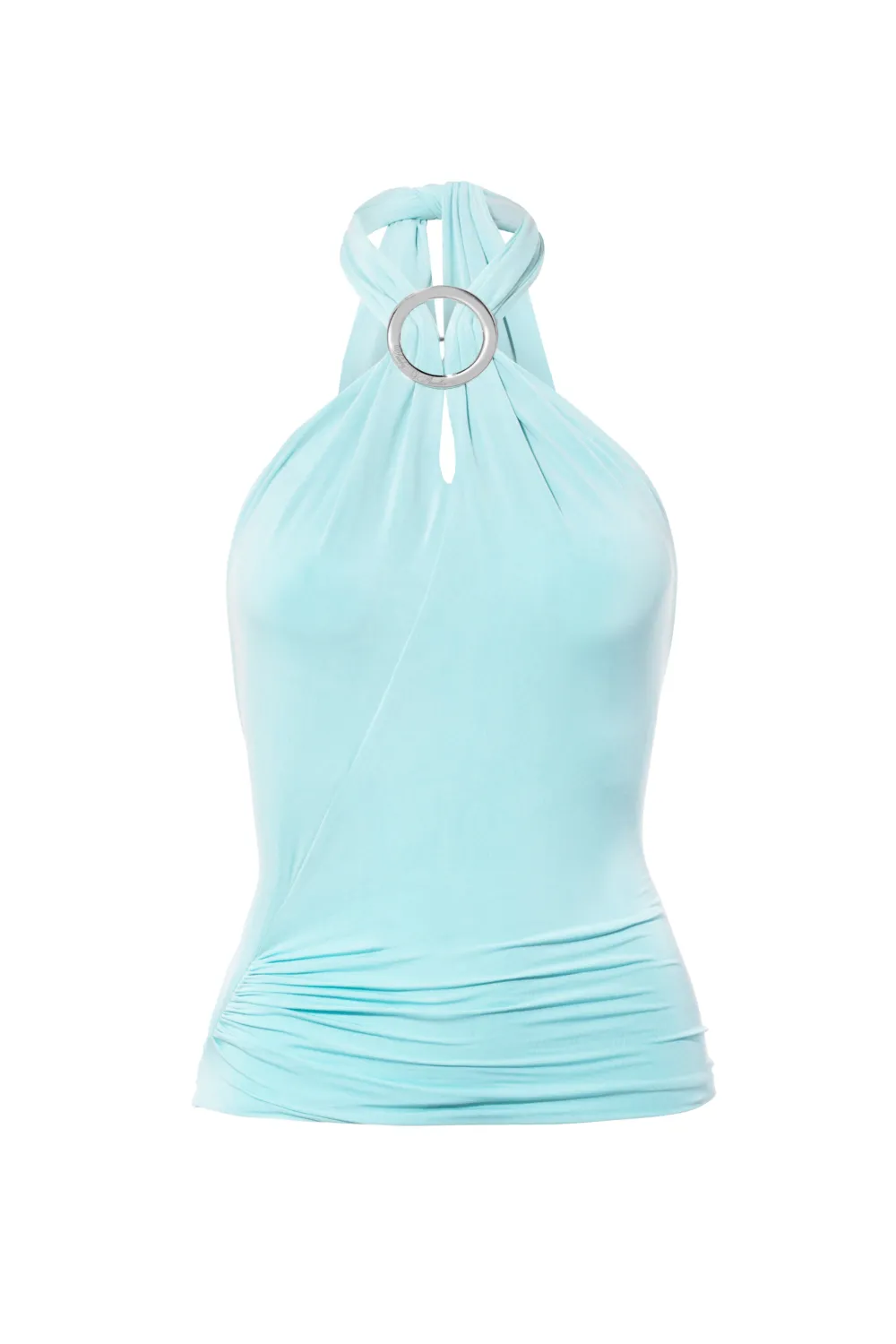 The Amelia Halter Top, Pale Aqua
