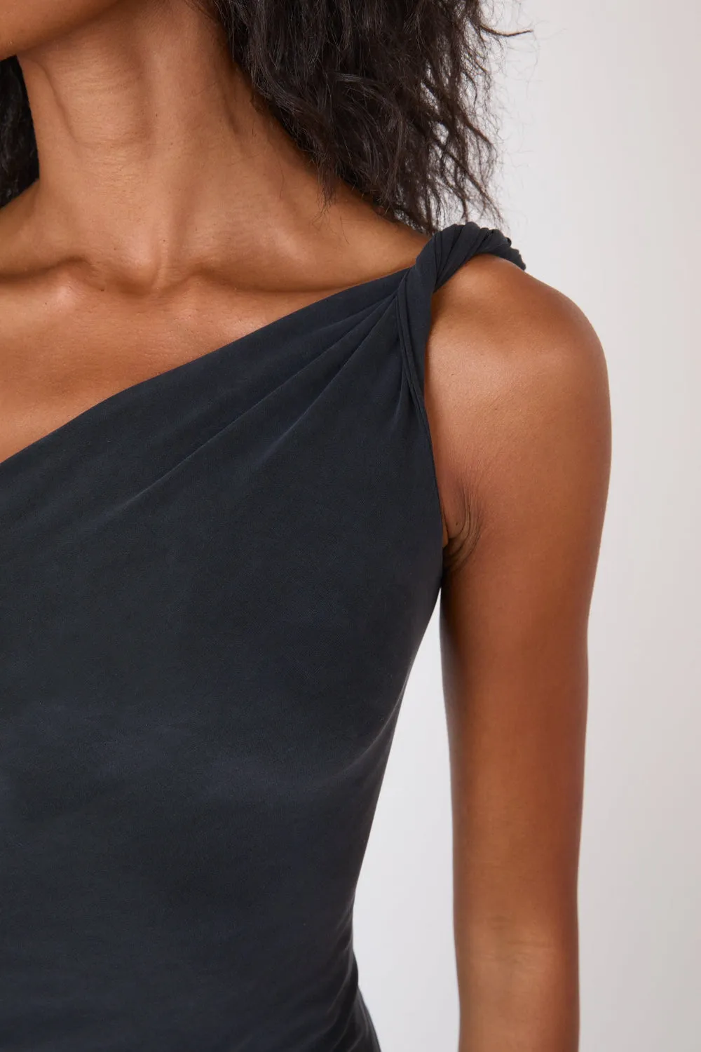 The Amelia One Shoulder Top, Graphite