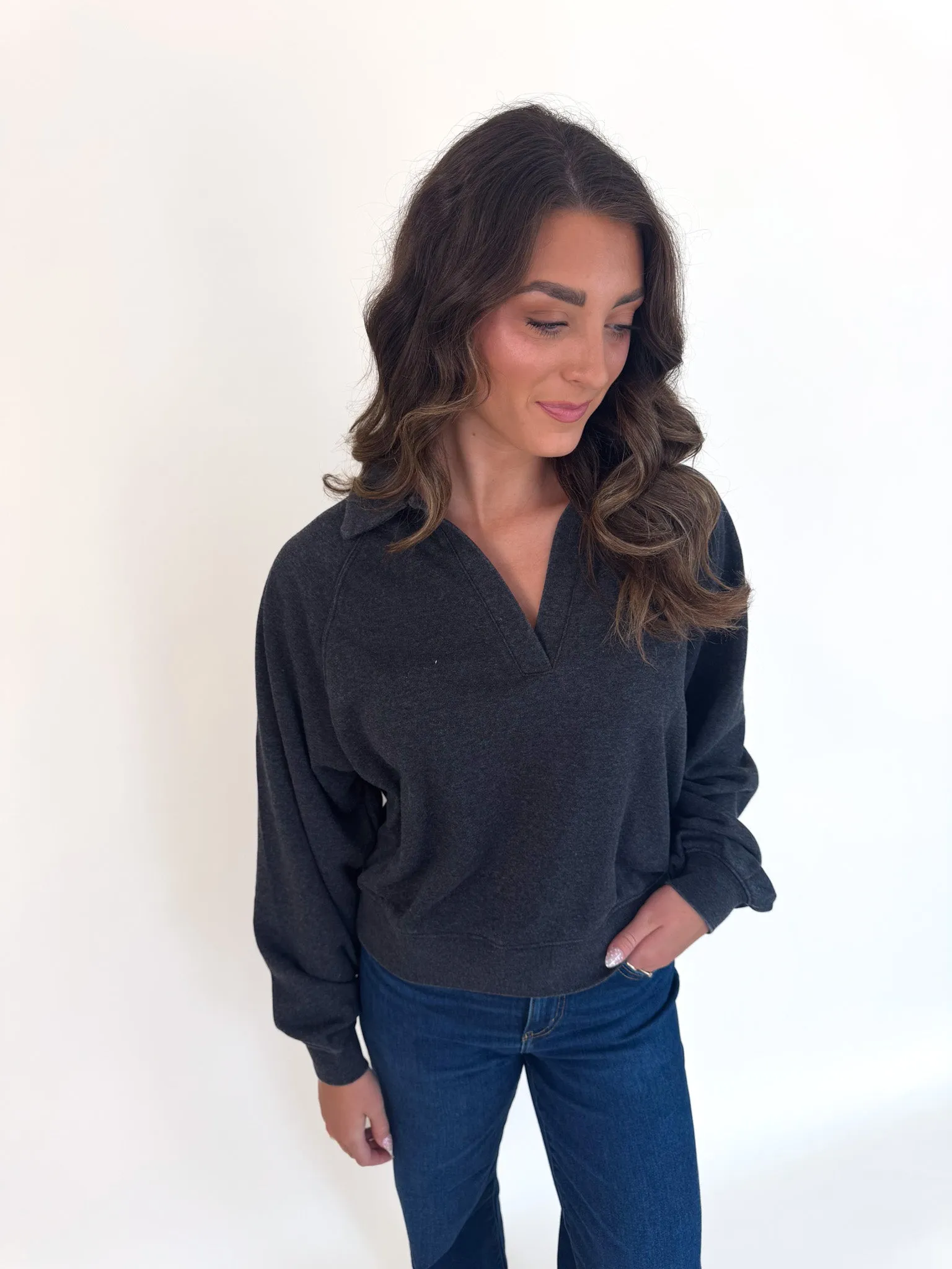 The Collar Knit Sweatshirt