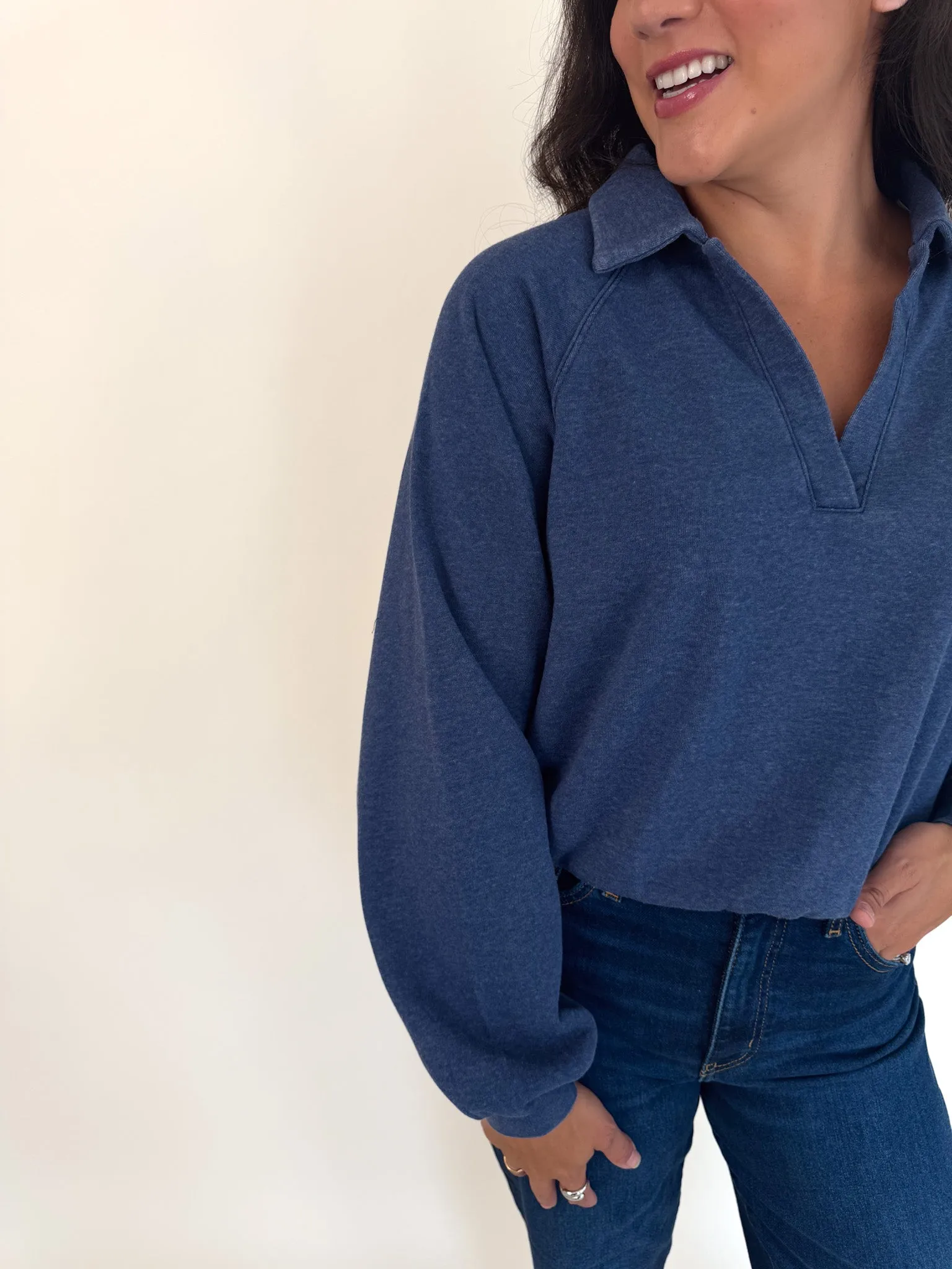 The Collar Knit Sweatshirt