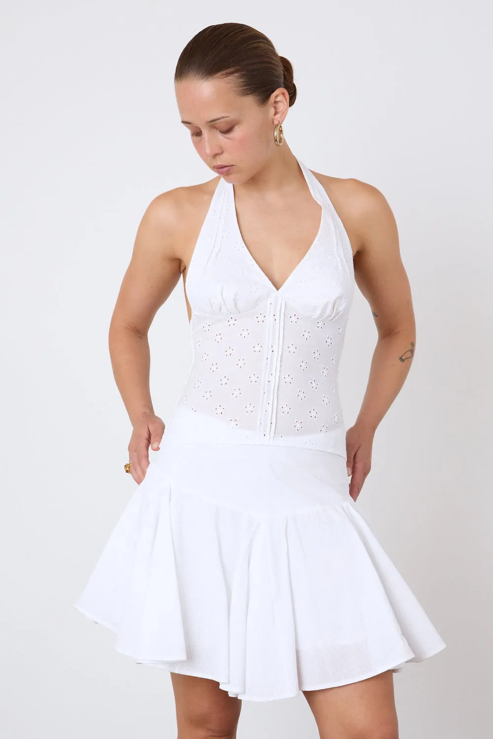 The Dylan Mini Skirt, Porcelain