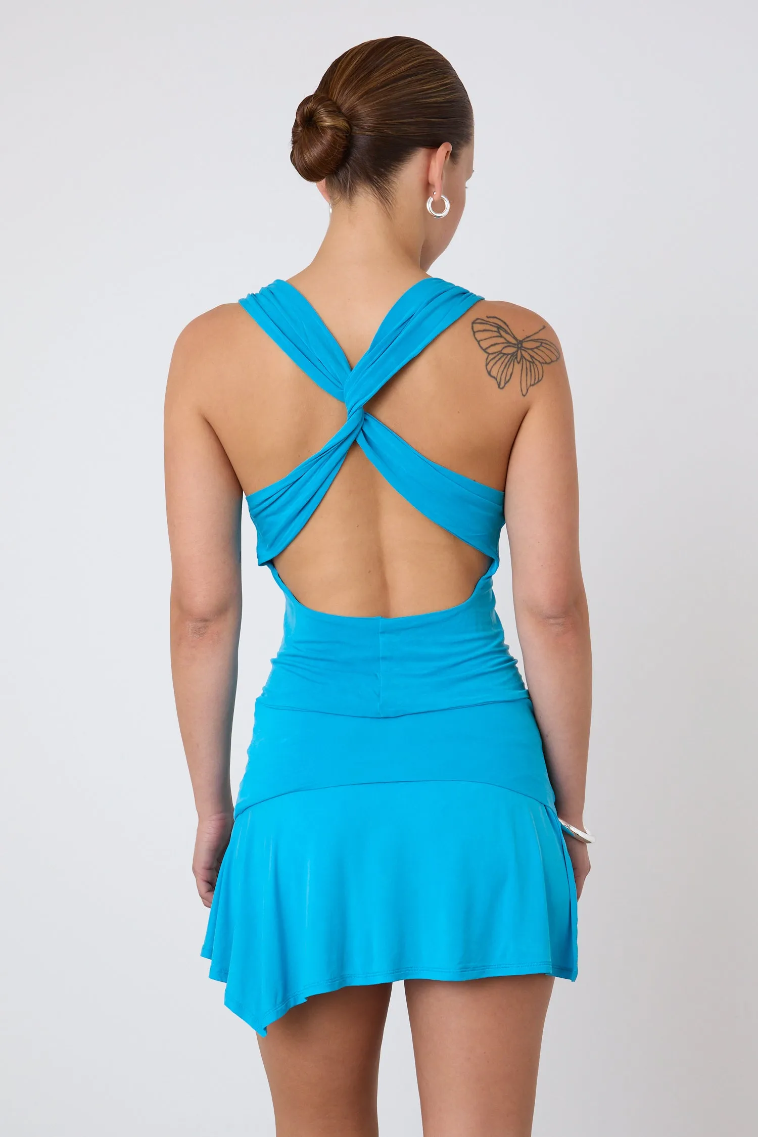 The Kylie Cross Back Top, Ocean