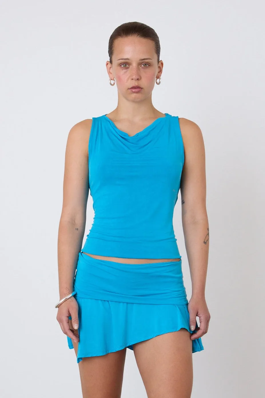 The Kylie Cross Back Top, Ocean