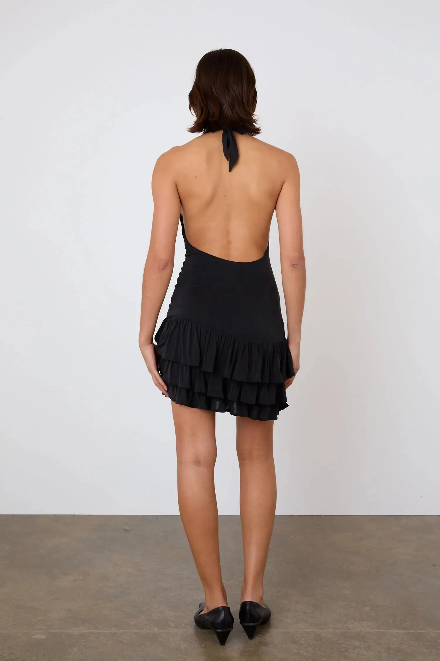 The Kylie Halter Dress, Graphite