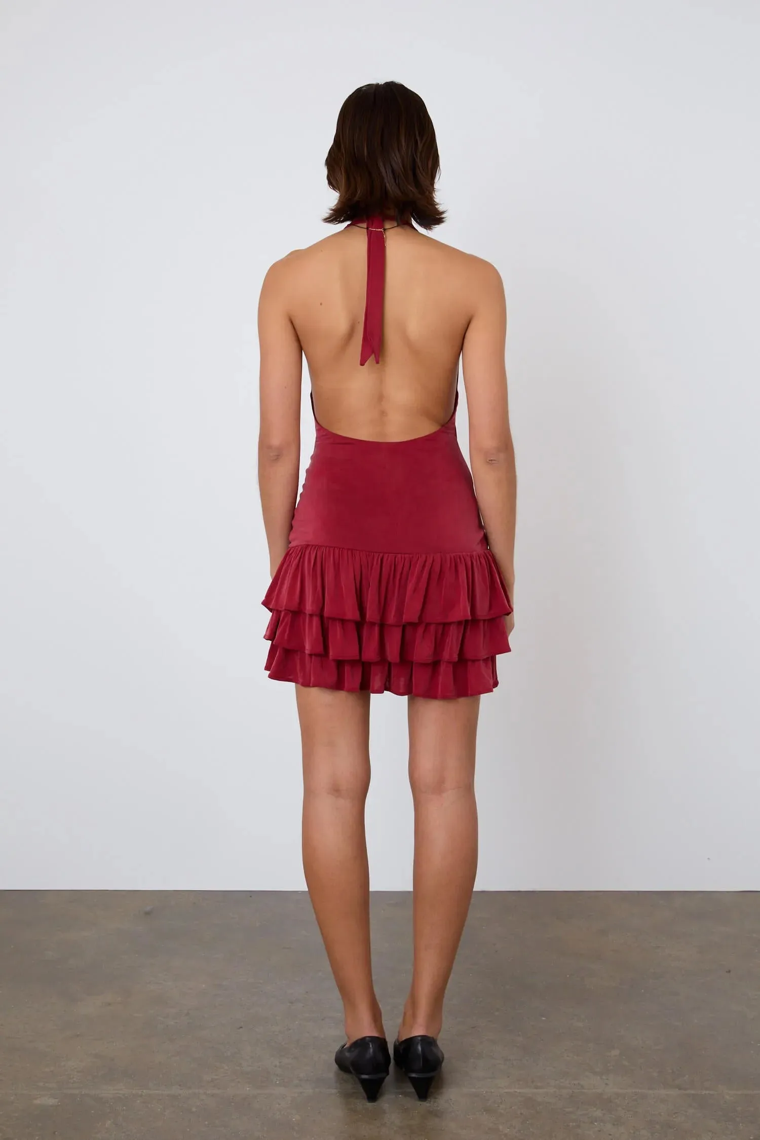 The Kylie Halter Dress, Redsandstone