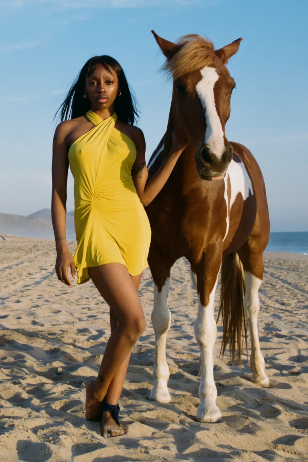 The Kylie Halter Knot Dress, Dijon