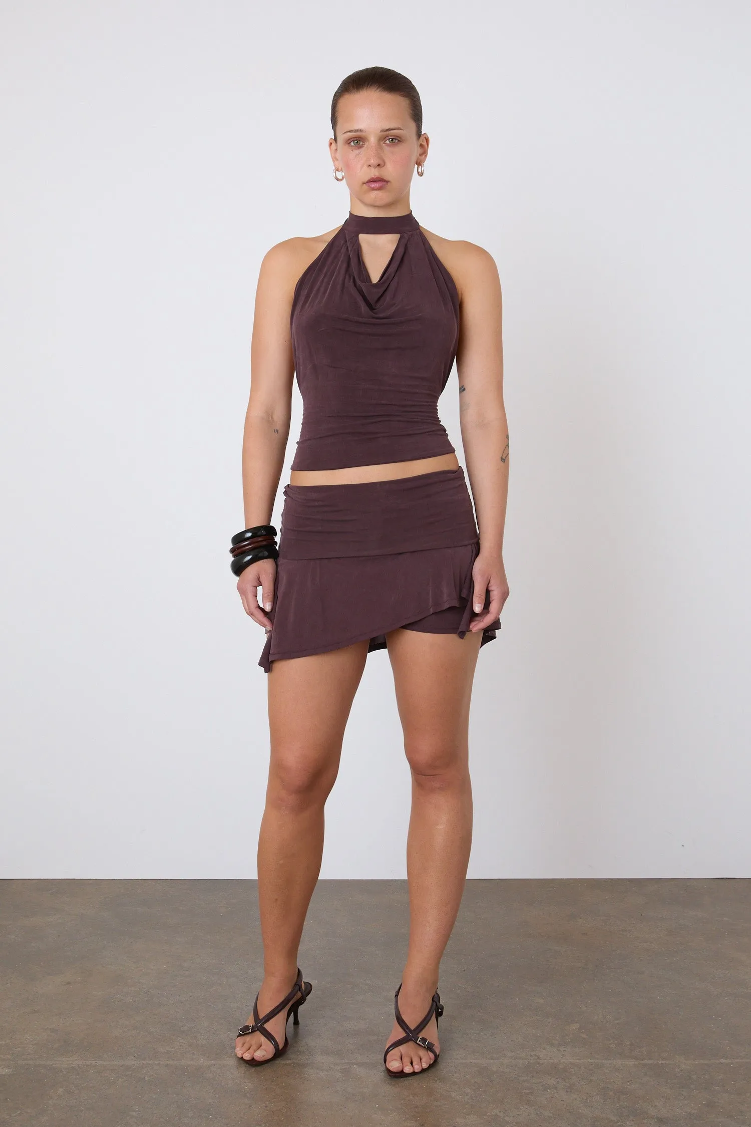The Kylie Halter Top,  Mahogany