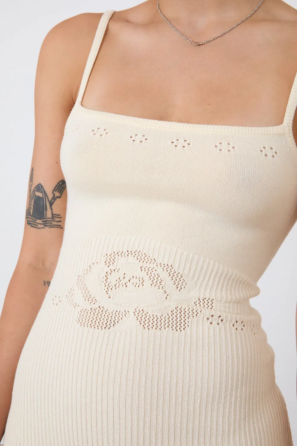 The Marie Knit Mini Dress, Cream