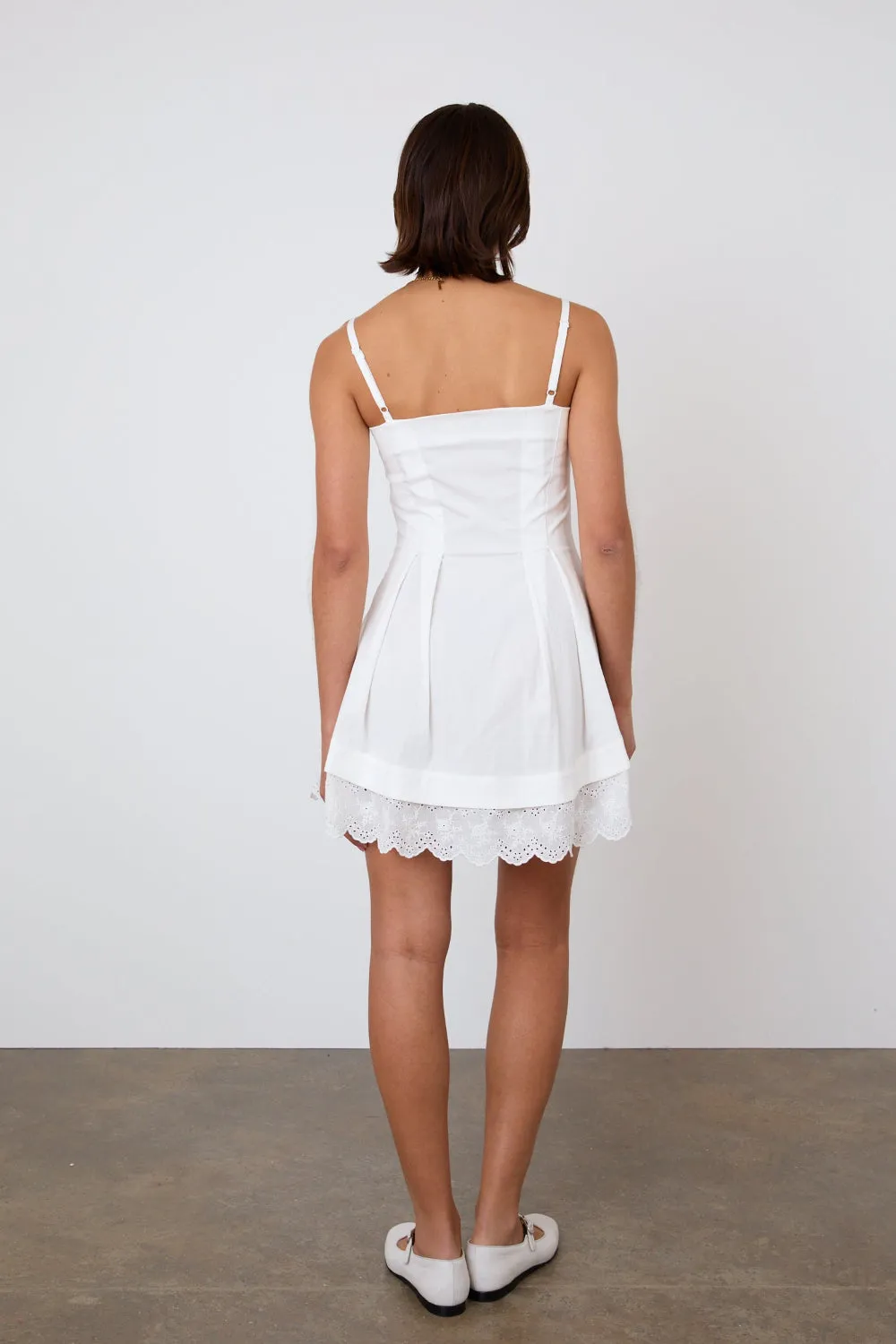 The Renee Mini Dress, Porcelain
