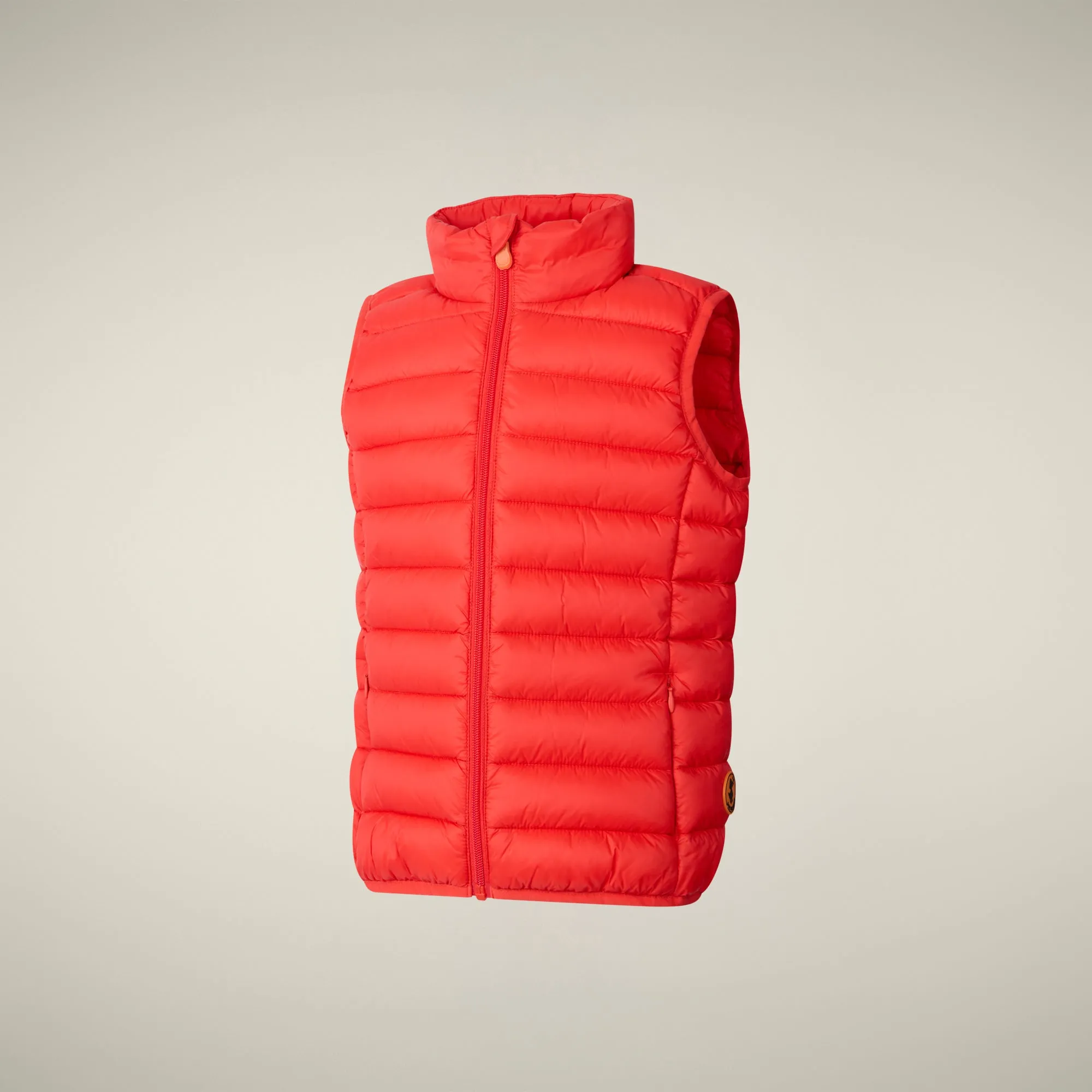 Unisex kids' Puffer vest Andy in fiery red