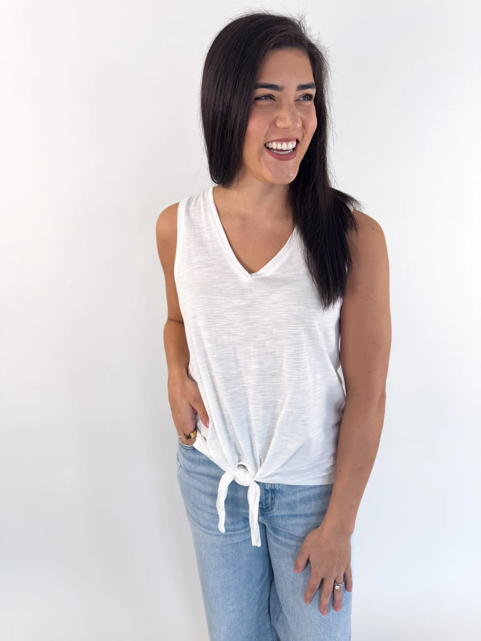 Valerie V-Neck Tie Tank