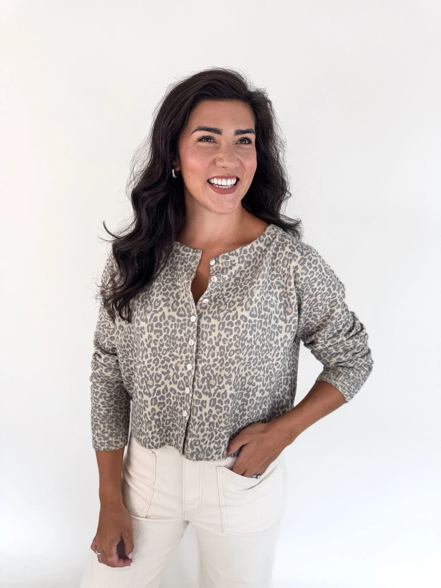 Vintage Leopard Print Cardigan