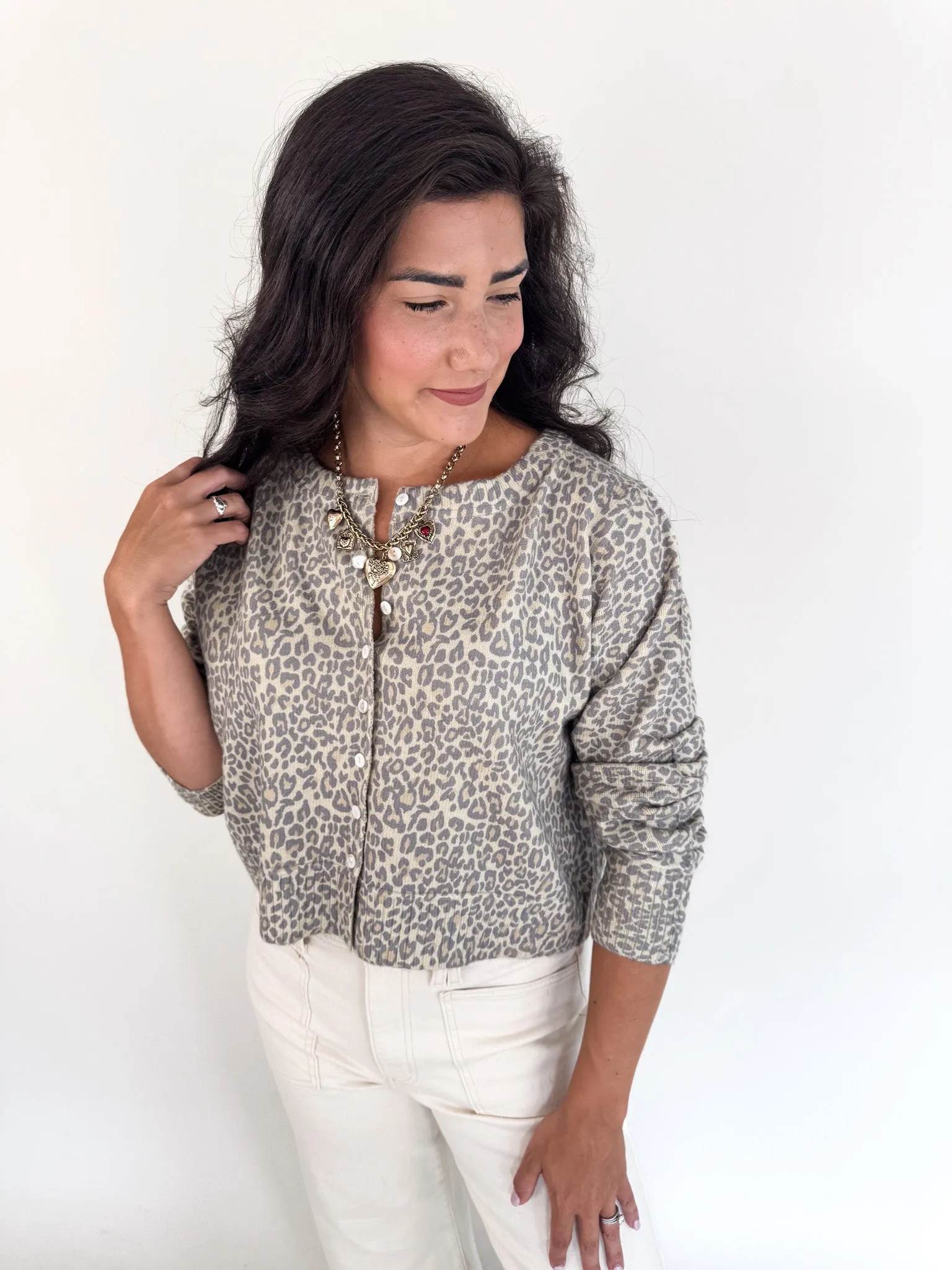 Vintage Leopard Print Cardigan