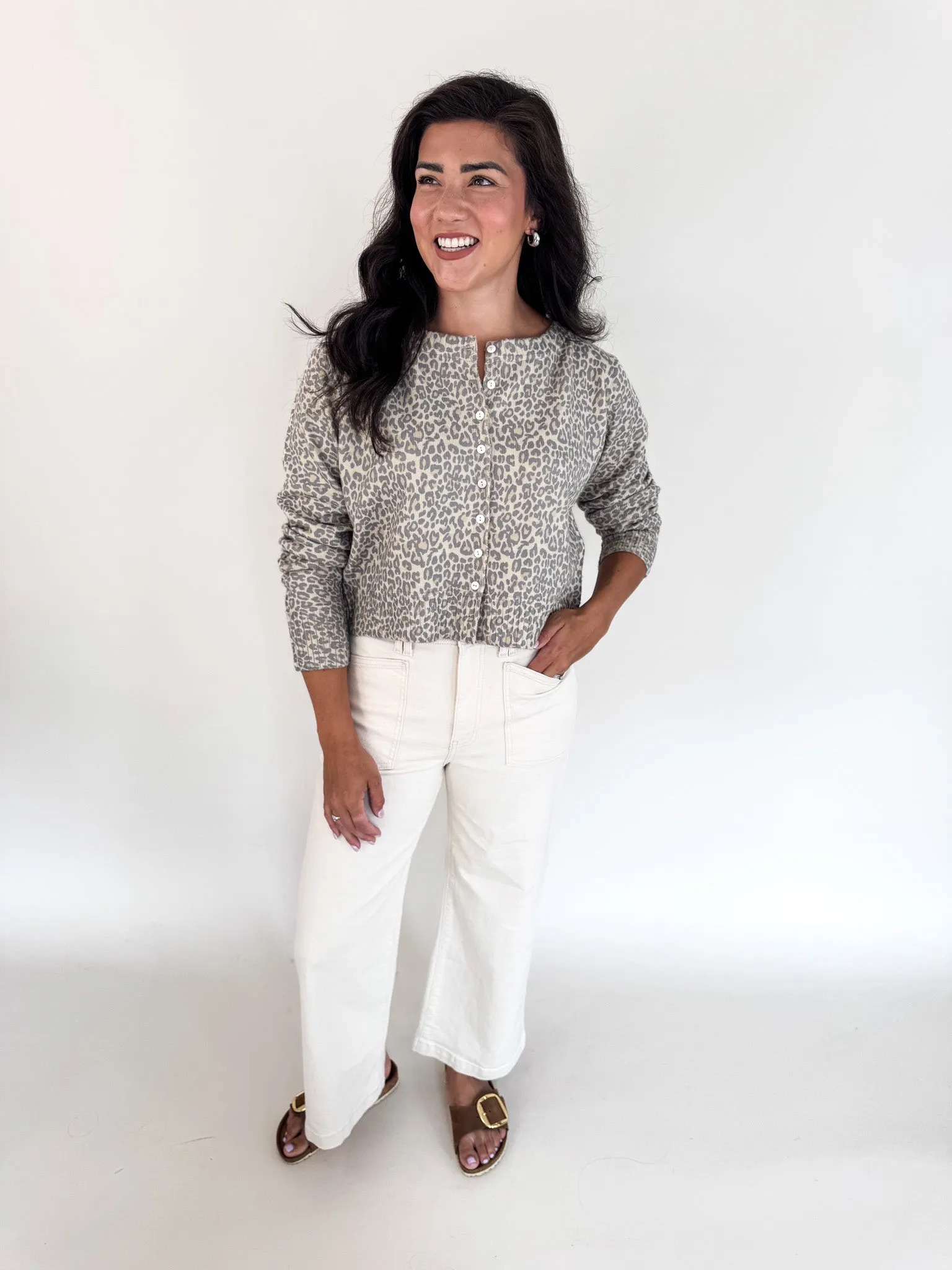 Vintage Leopard Print Cardigan