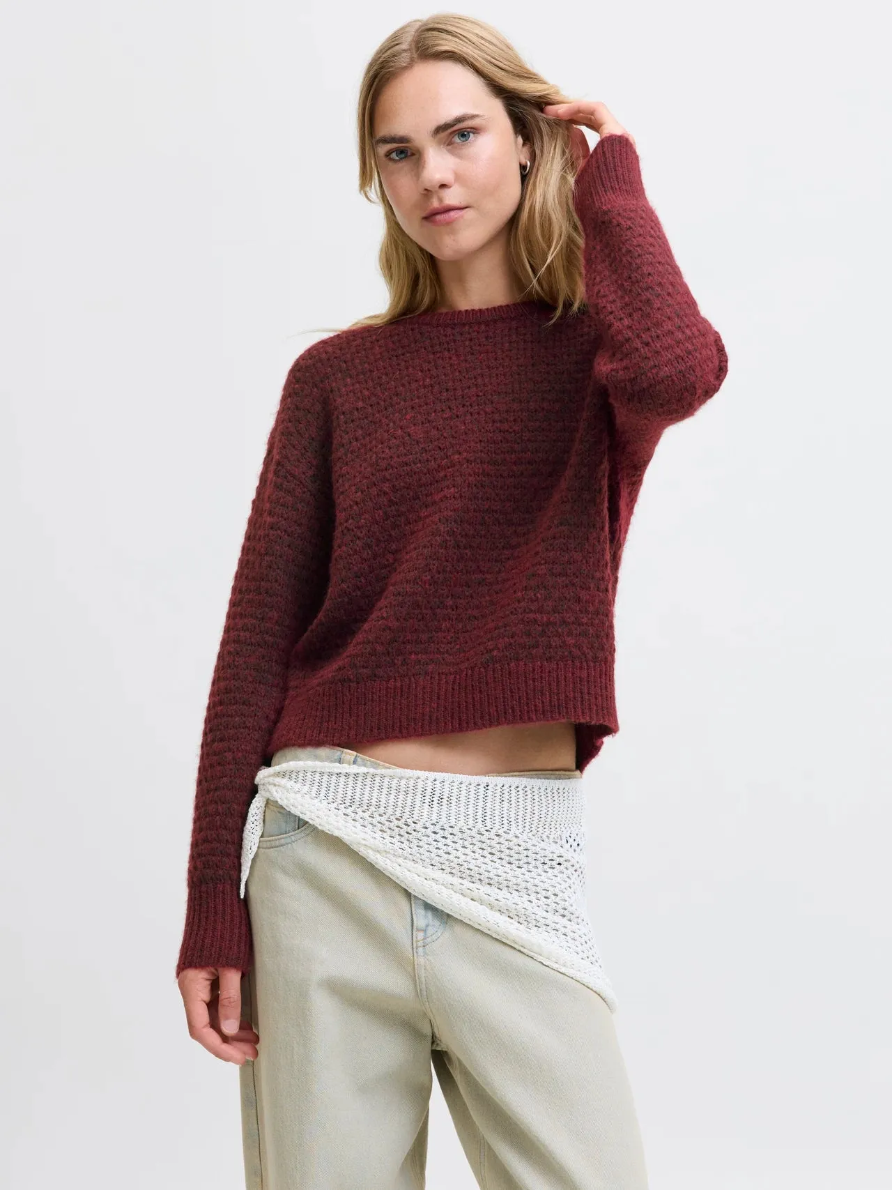 Waffle Knit Sweater