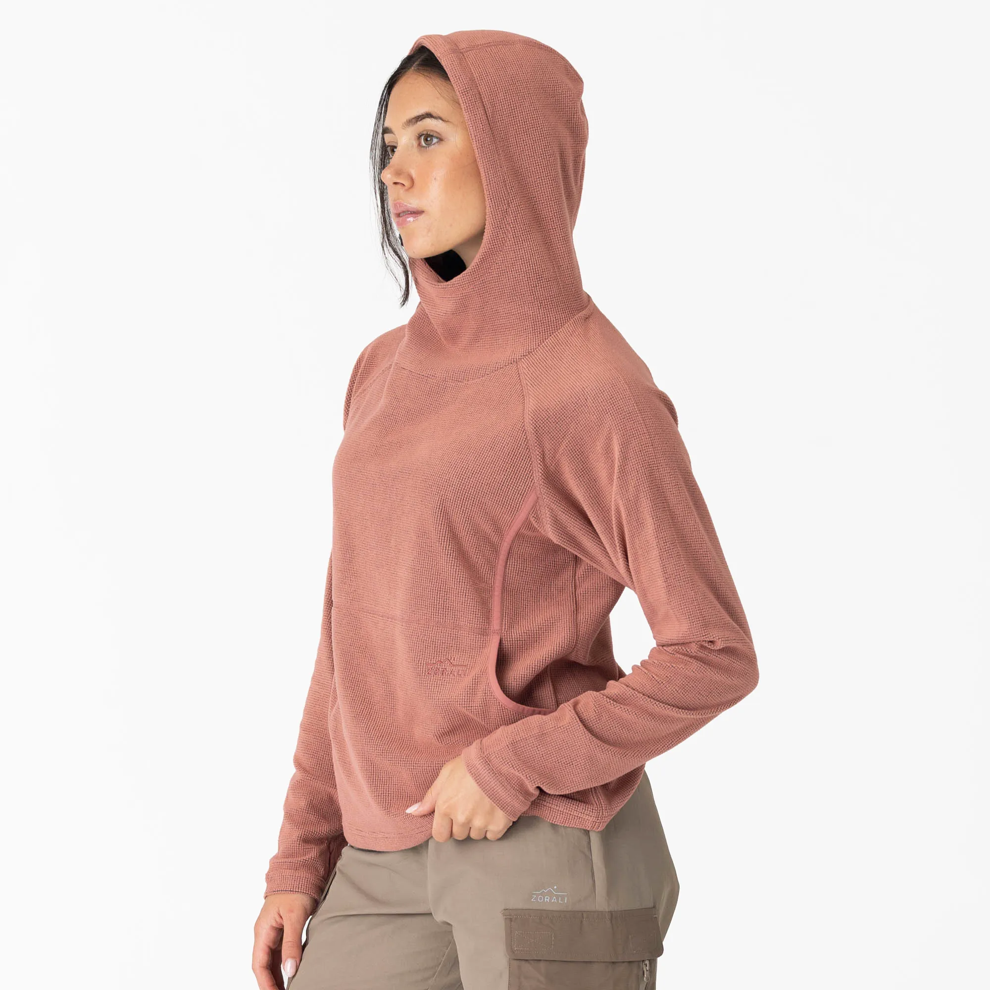 Womens Air-Grid Fleece Rice Flower