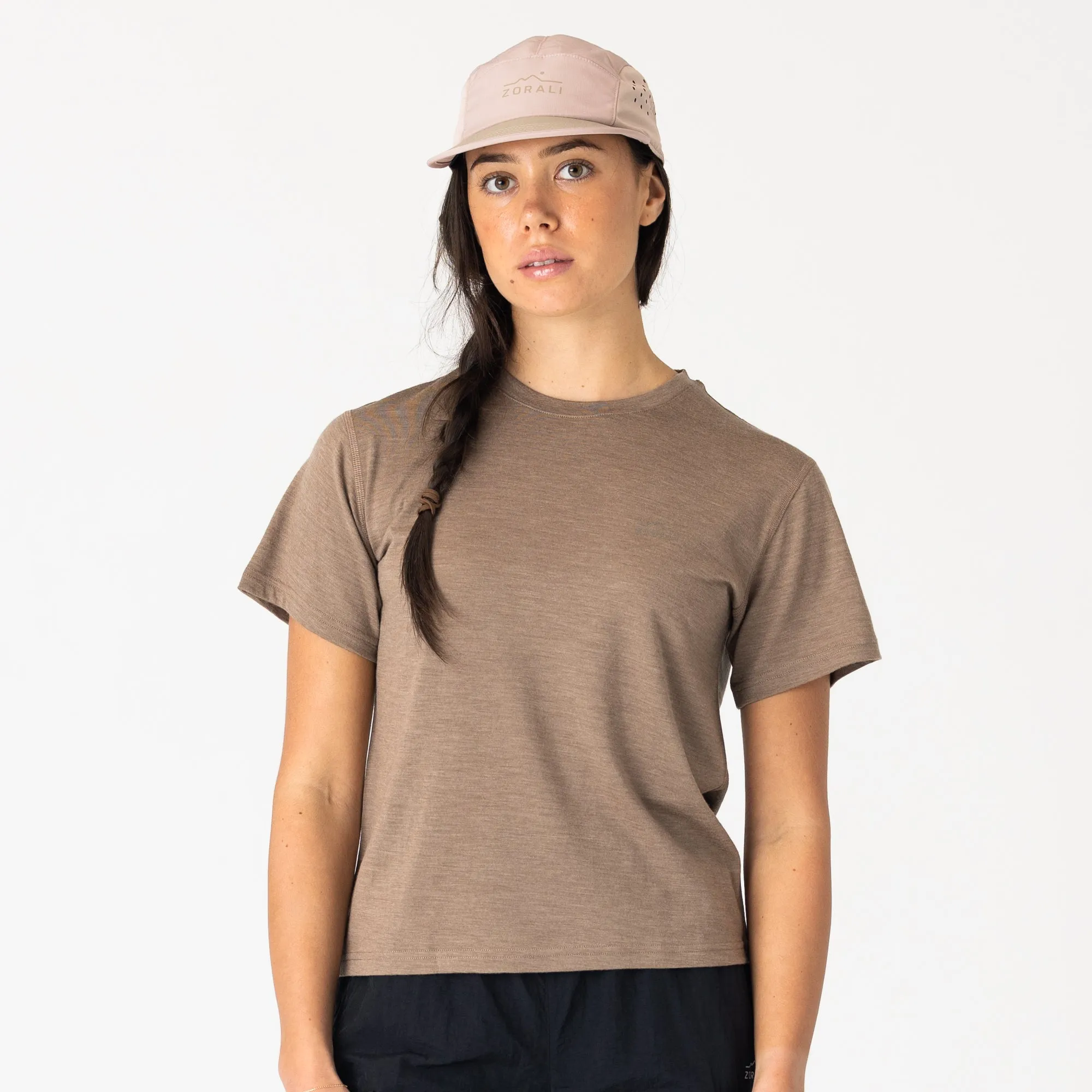 Womens Merino T-Shirt Stone Marle