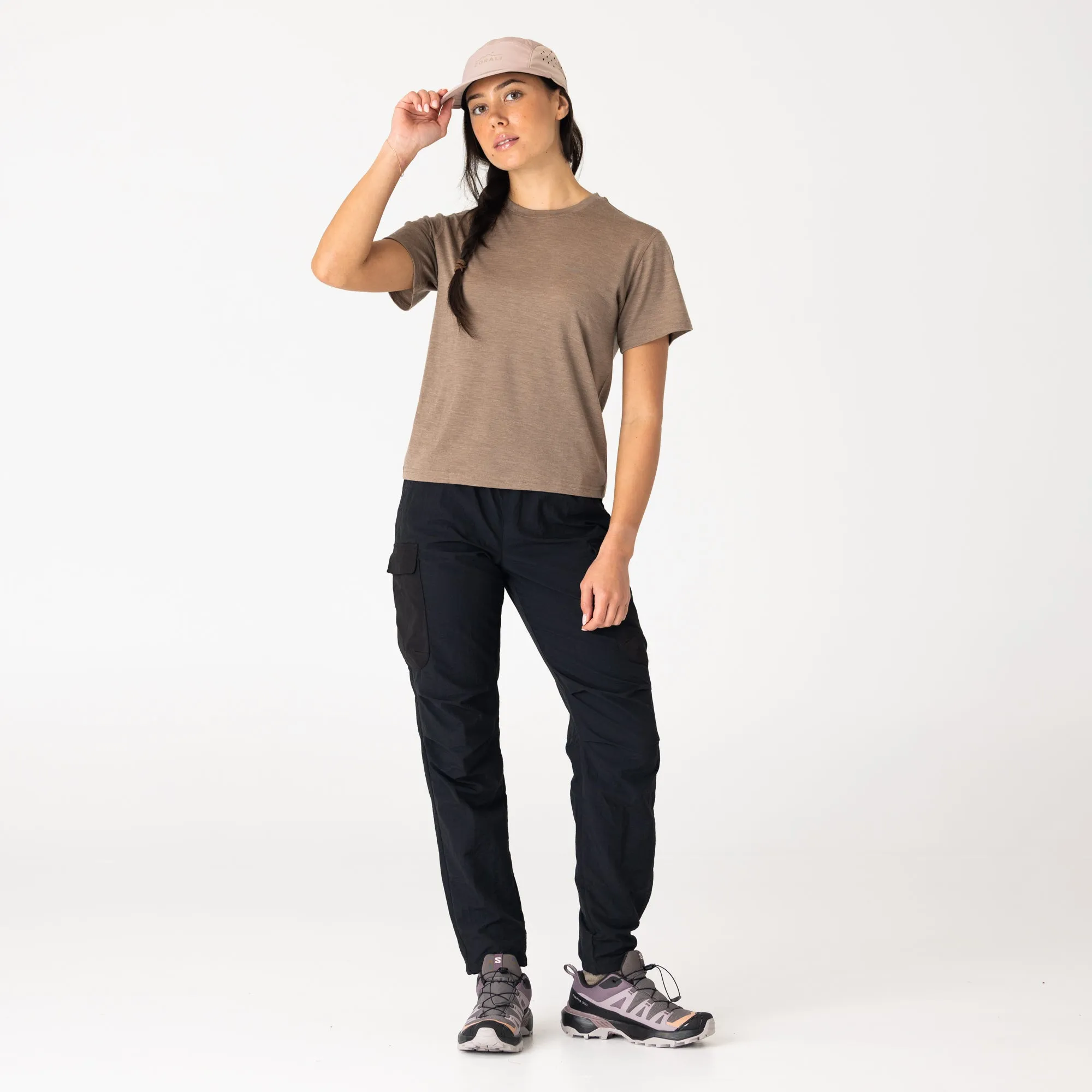 Womens Merino T-Shirt Stone Marle