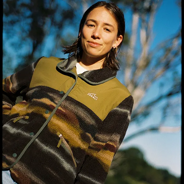 Womens Trail Fleece Sundown Print